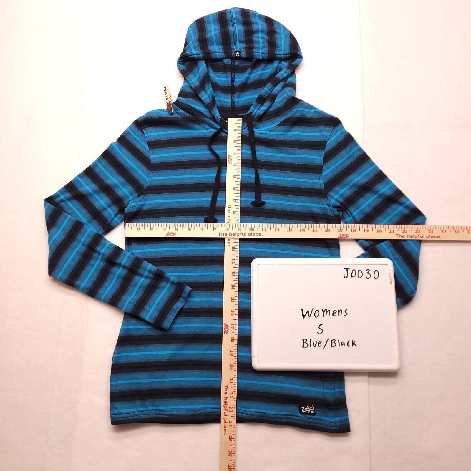 Zoo York Zoo York Casual Pullover Hoodie Womens Size S Blue Striped Size S / US 4 / IT 40 - 6 Thumbnail