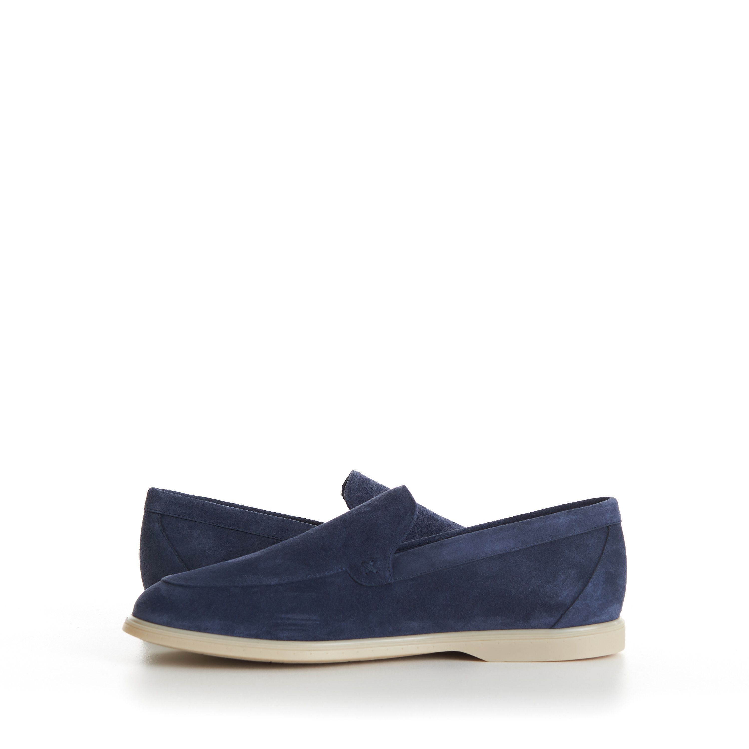 Stefano Ricci Blue Suede Slip-On Loafer - Eagle Head Application Size US 8 / EU 41 - 9 Thumbnail