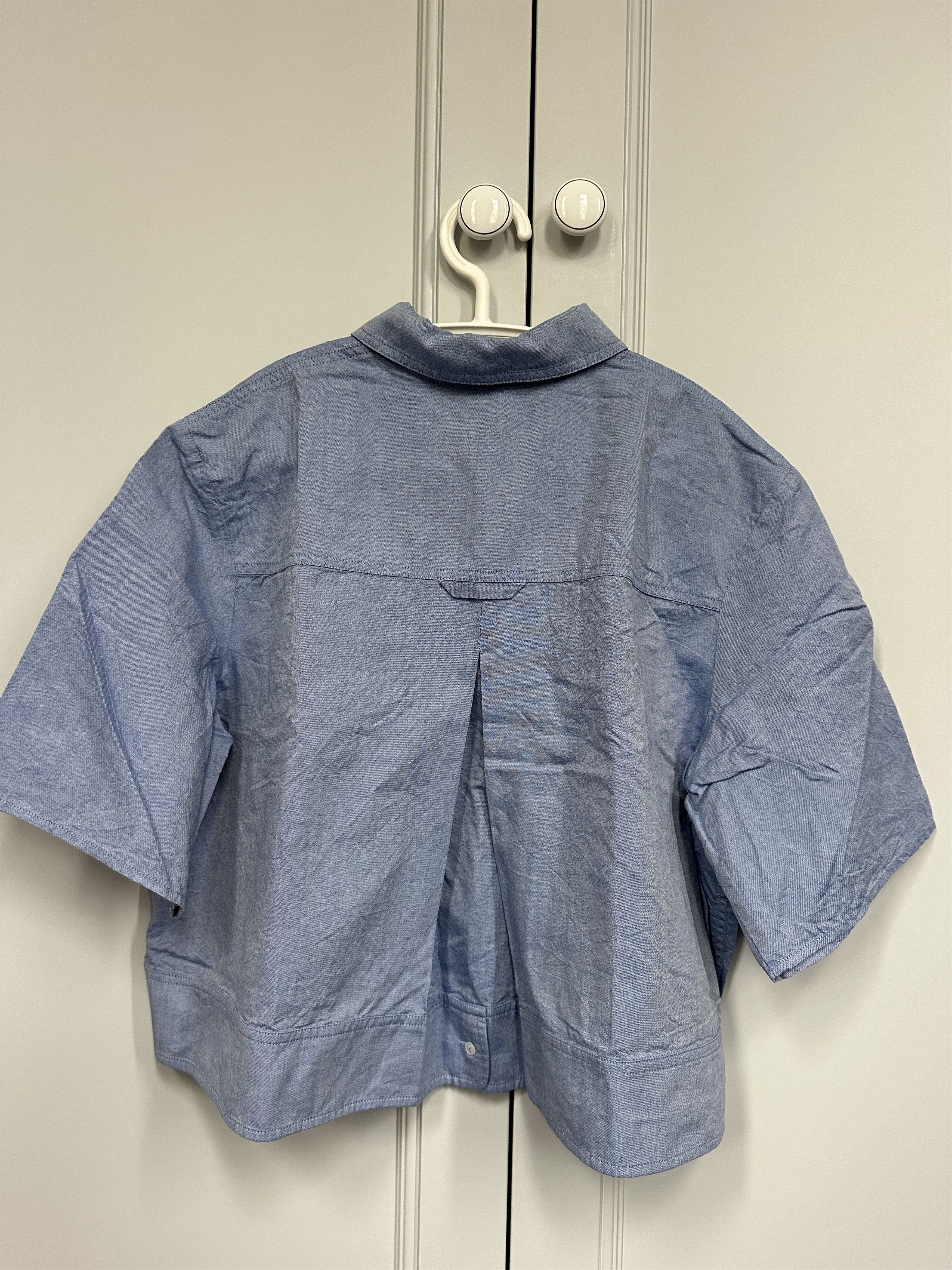T by Alexander Wang T Alexander Wang Blue Chambray Cropped Shirt Size S / US 4 / IT 40 - 2 Thumbnail
