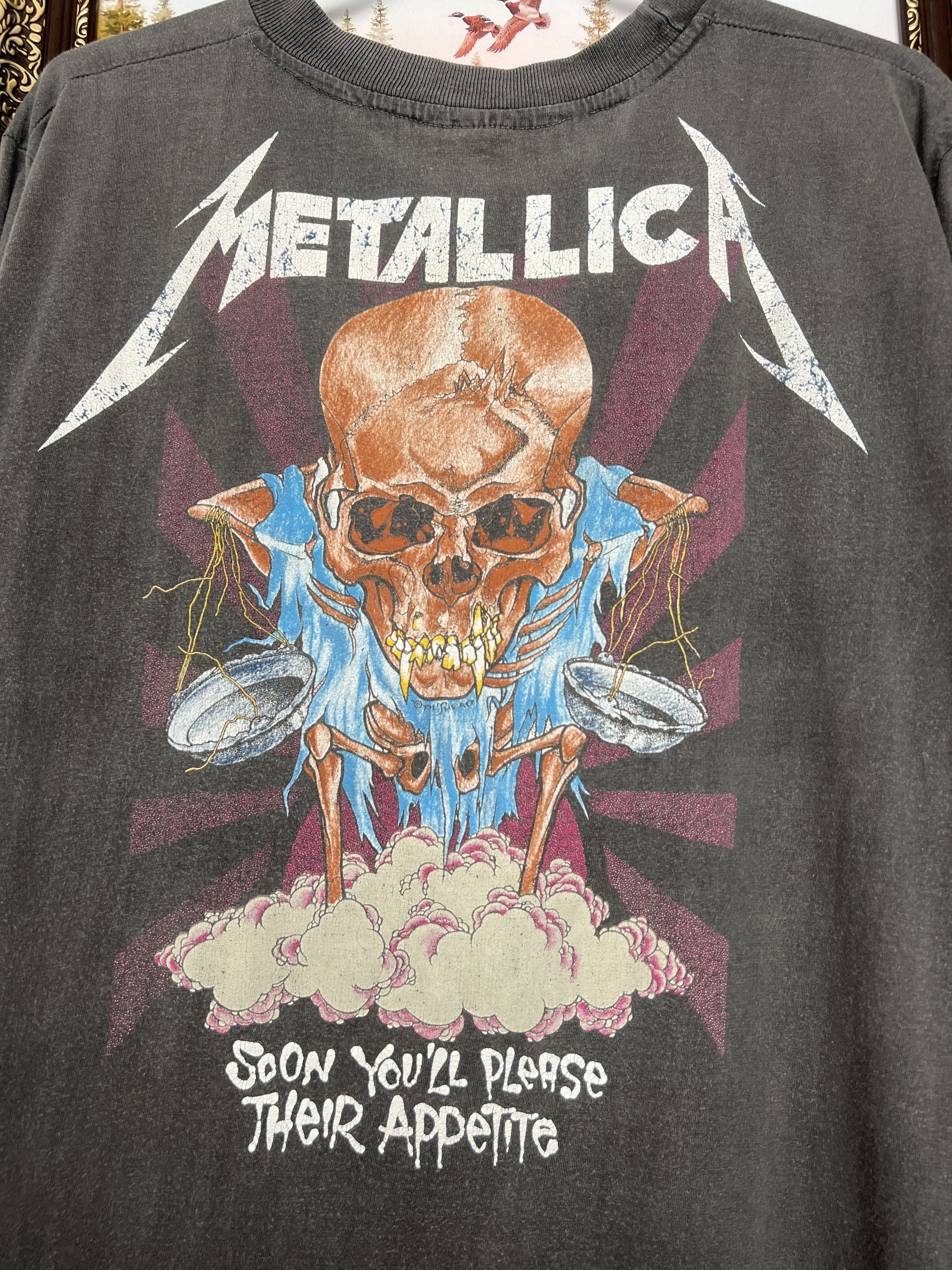 Vintage Vintage 1989 Metallica Their Money Tips Tee Shirt Size US M / EU 48-50 / 2 - 13 Thumbnail