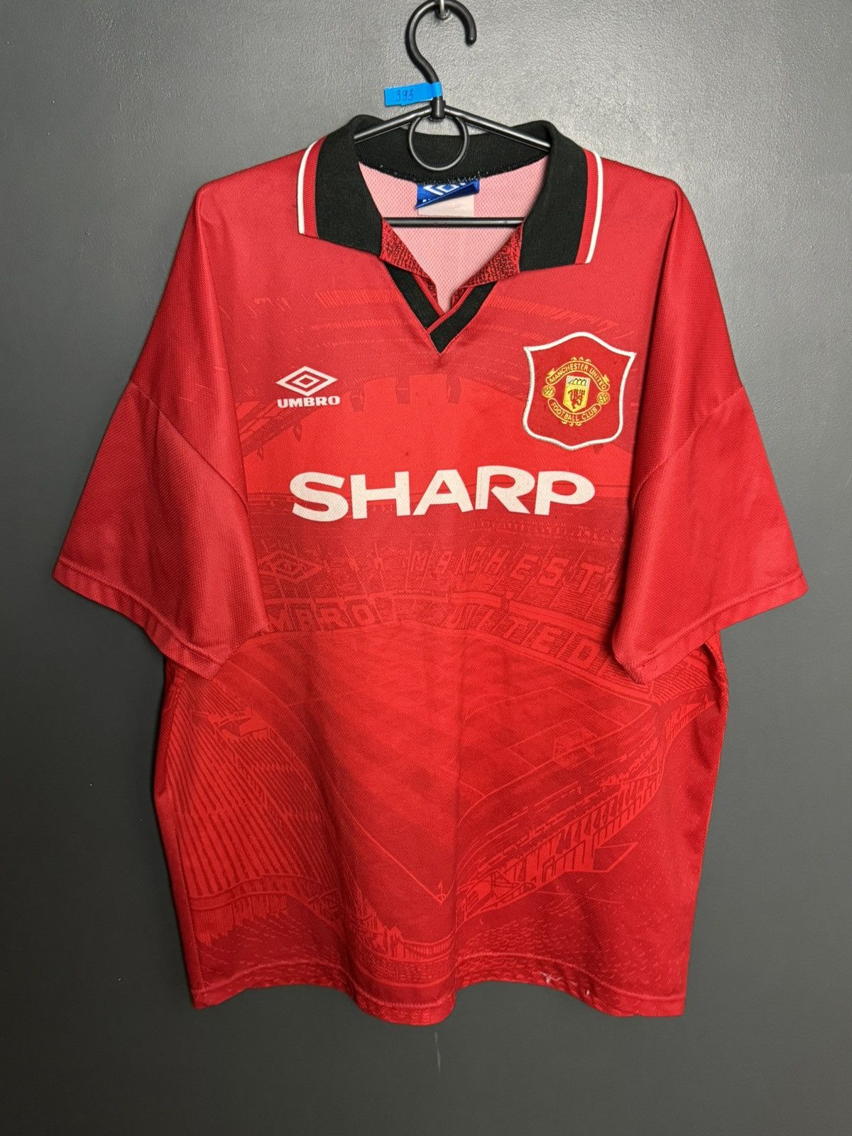 Umbro Manchester United 94/95 Home Football Jersey T-Shirt Size US XL / EU 56 / 4 - 1 Thumbnail