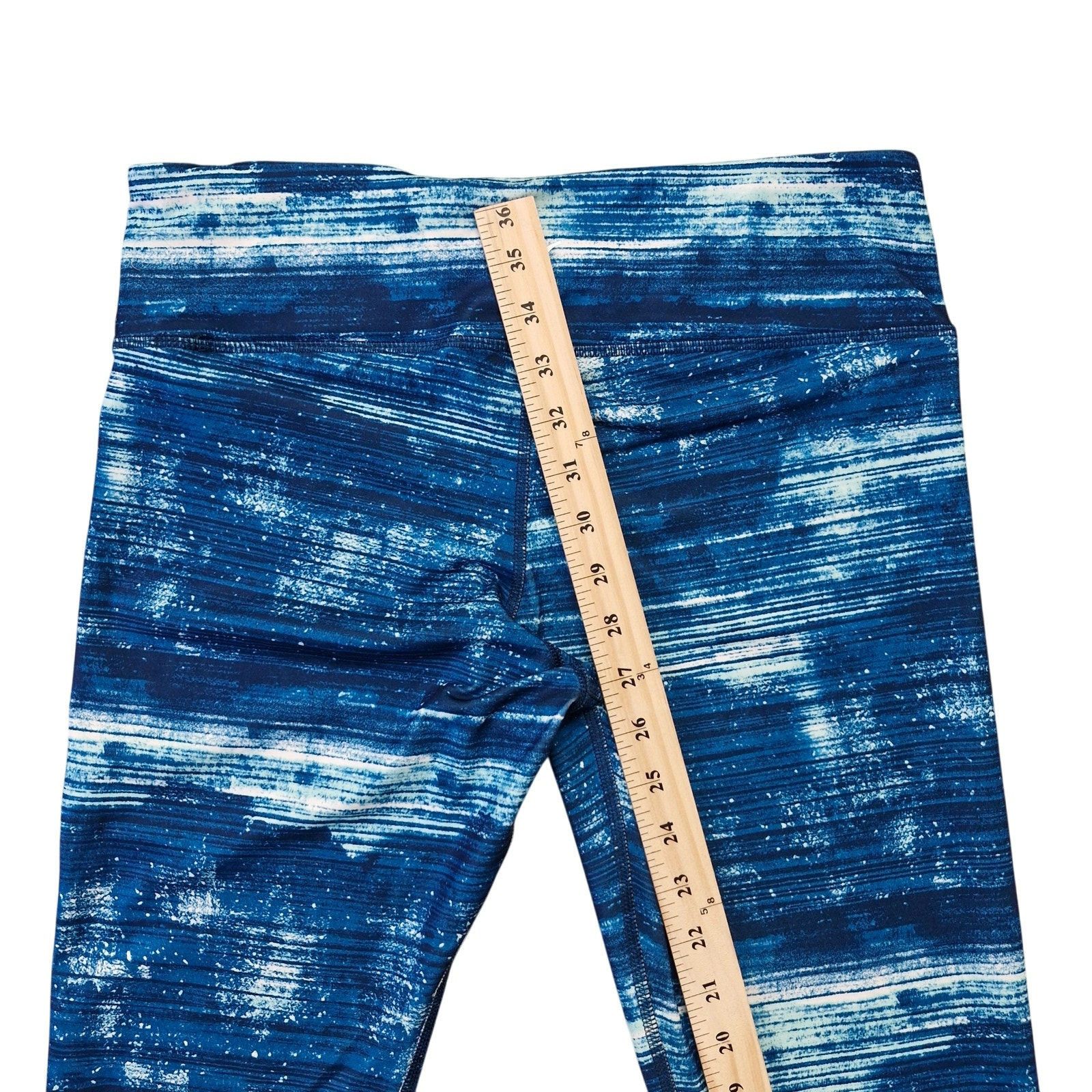 Old Navy Old Navy Active Gym Tight Leggings Blue White Size L 165/80A Size 34" / US 12 / IT 48 - 6 Thumbnail