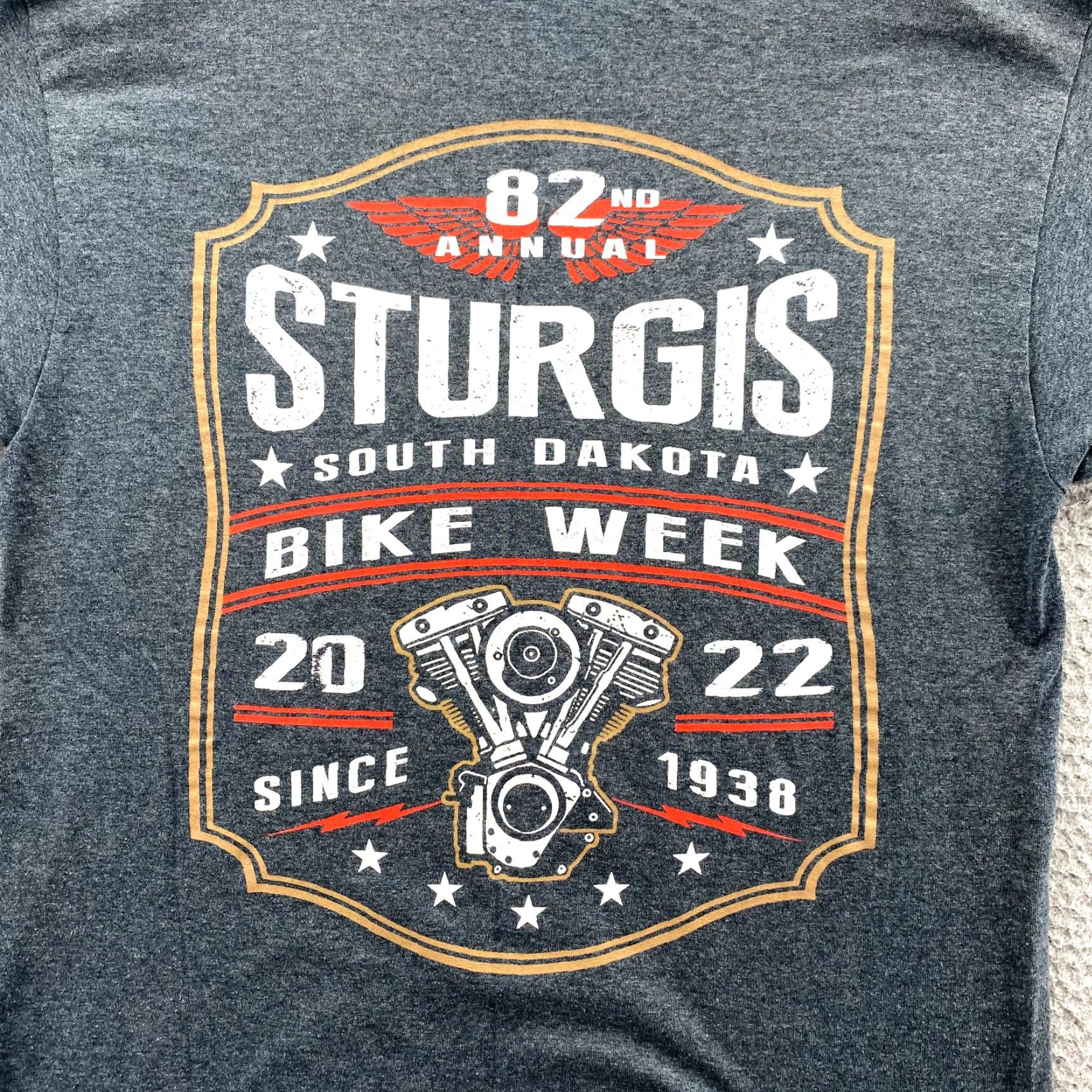 Gildan Gildan Sturgis Bike Week T-Shirt Mens Large Gray Riding Biker Streetwear 2022 SD Size US L / EU 52-54 / 3 - 7 Thumbnail