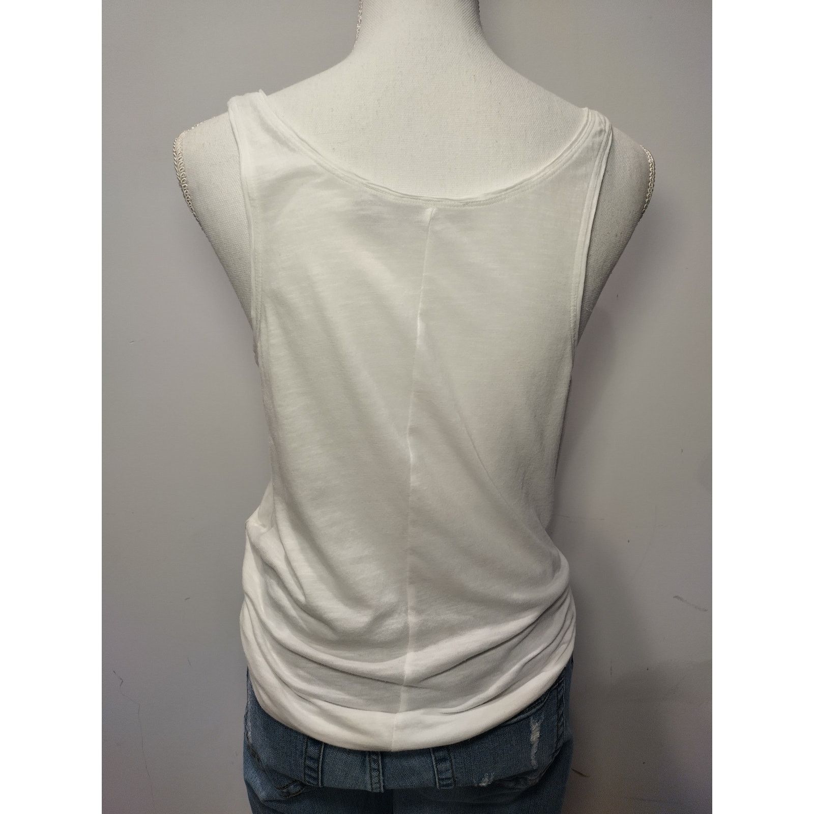 14th & Union 14th & Union Women Tank Top Tie Scoop Neck Sleeveless White Size S / US 4 / IT 40 - 10 Thumbnail