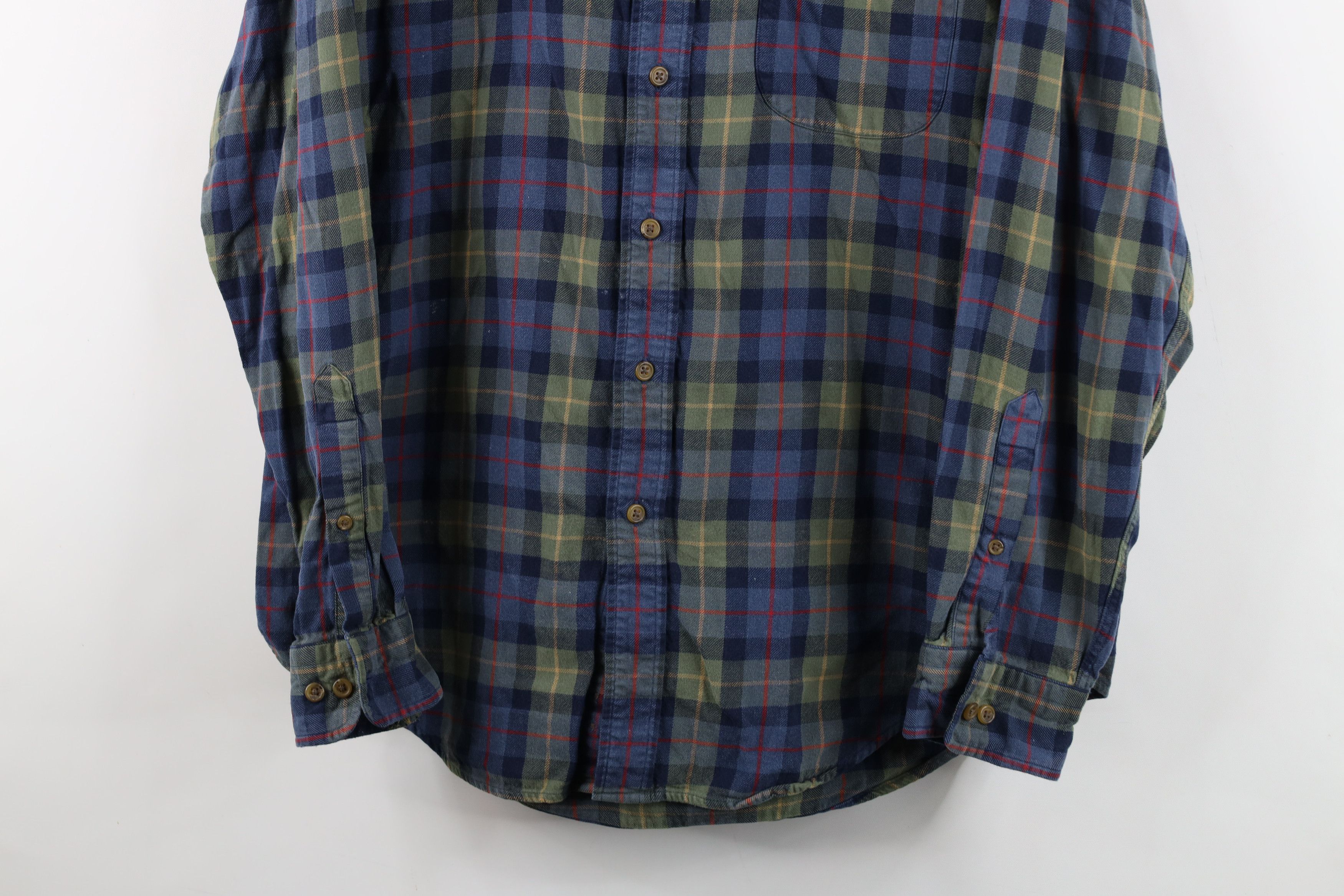 Lands' End Vintage 90s Lands End Collared Button Down Shirt Plaid Size US M / EU 48-50 / 2 - 3 Thumbnail