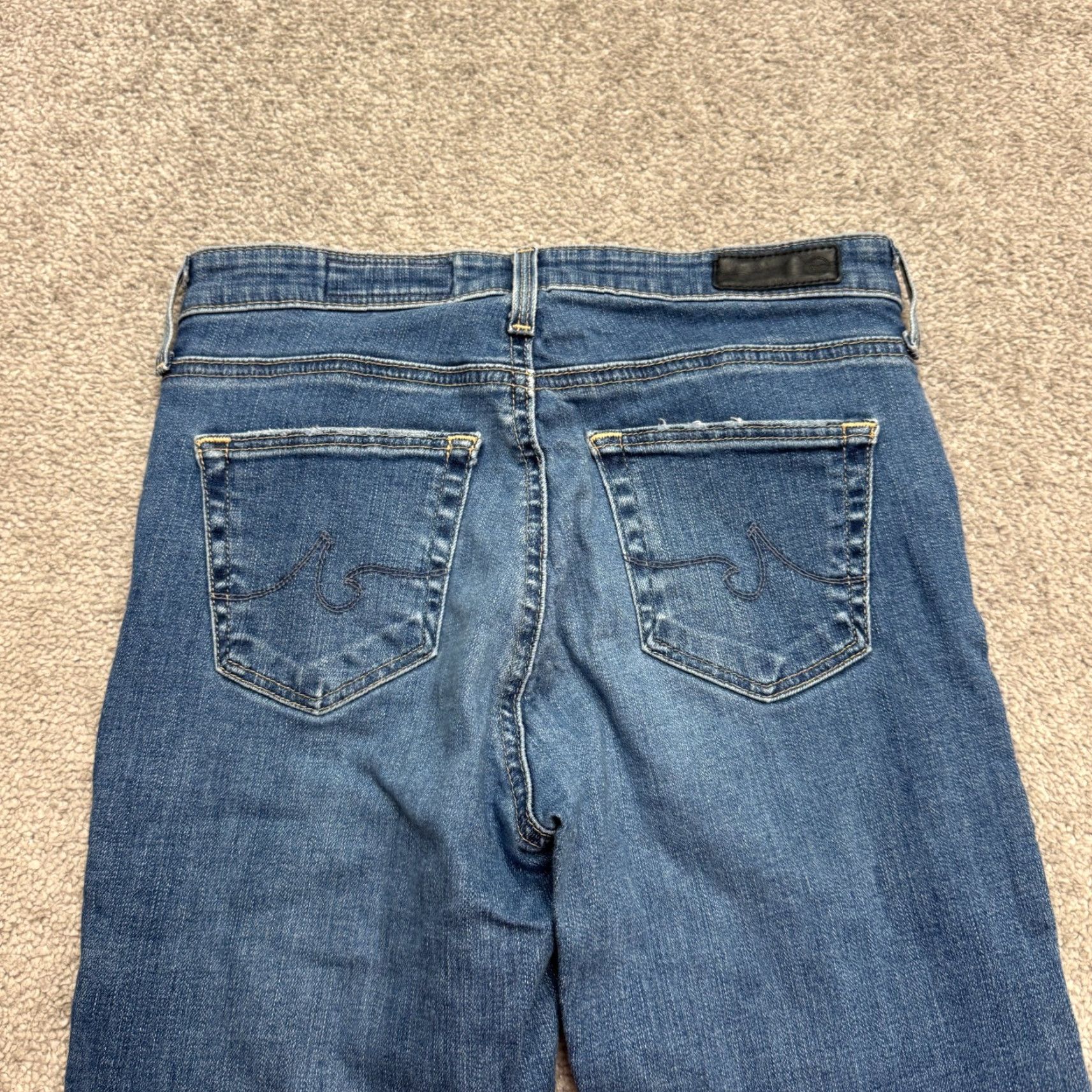 Anthropologie VINTAGE AG Adriano Goldschmied Skinny Jeans Women 25 Regular Blue Distressed Fall Spring Summer Winter Size 42" / US 20 - 5 Thumbnail