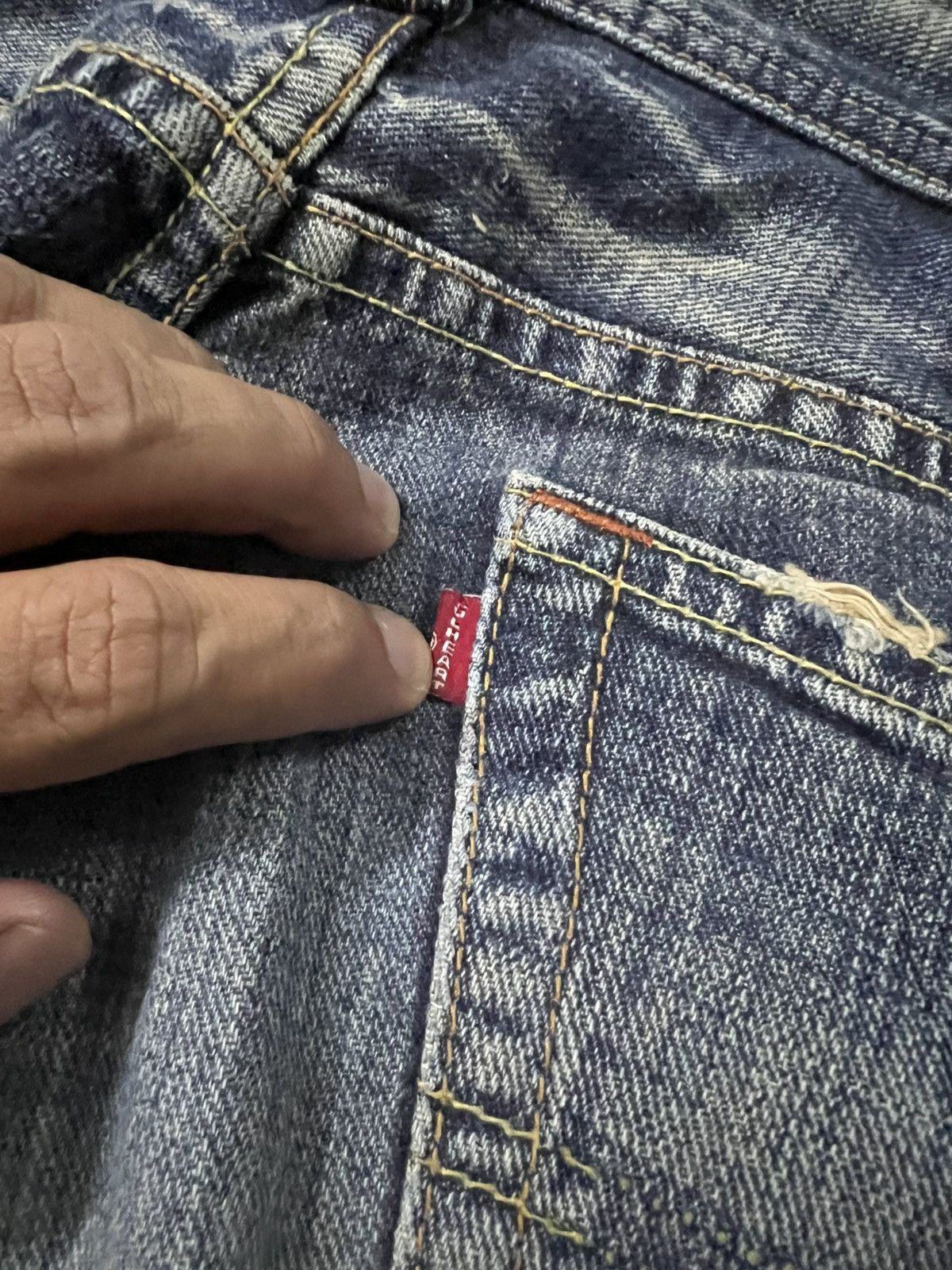 Japanese Brand Bootcut GL Heart Mud Wash Jean Size US 34 / EU 50 - 18 Thumbnail