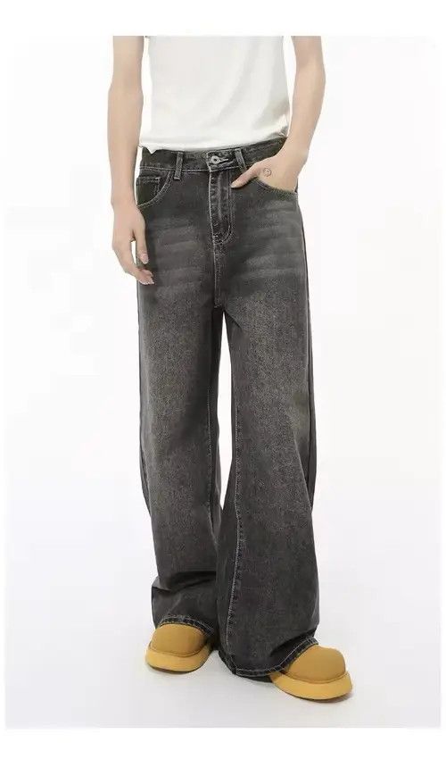 Jean washed faded cleanfit skate punk grunge baggy jeans Size US 33 - 1 Thumbnail