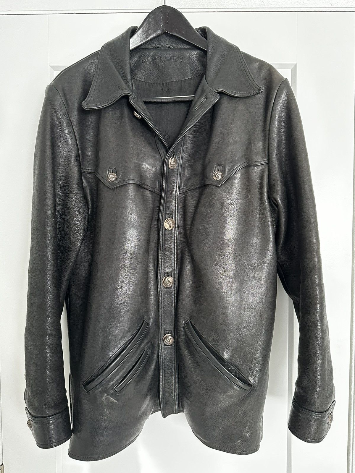 Chrome Hearts RARE Talon Leather Motorcycle Jacket 1993 Size US M / EU 48-50 / 2 - 3 Thumbnail