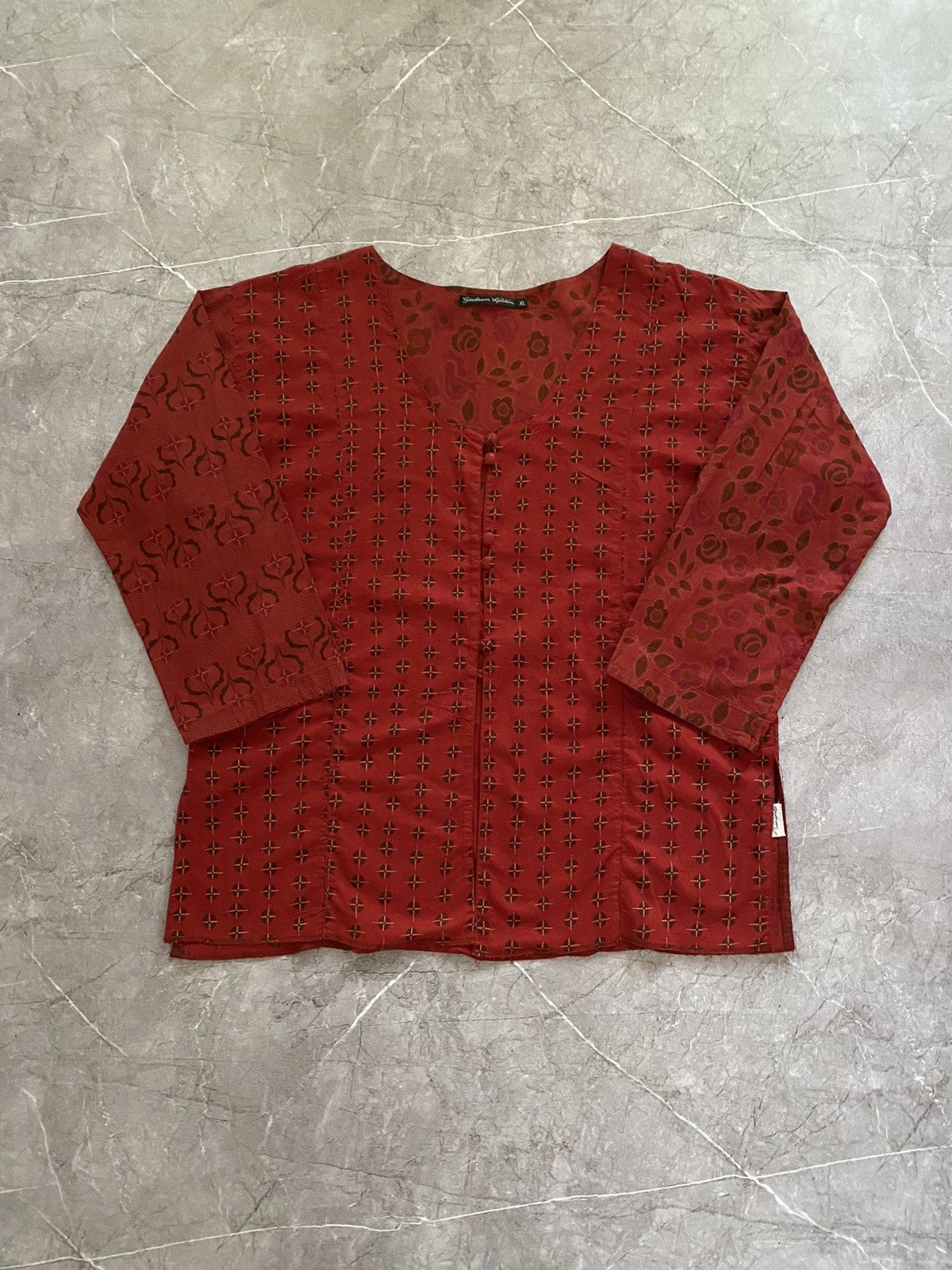 Designer × Gudrun Sjoden Gudrun Sjoden Geometric Cardigan 100% Organic Cotton Size XL Size XL / US 12-14 / IT 48-50 - 2 Thumbnail