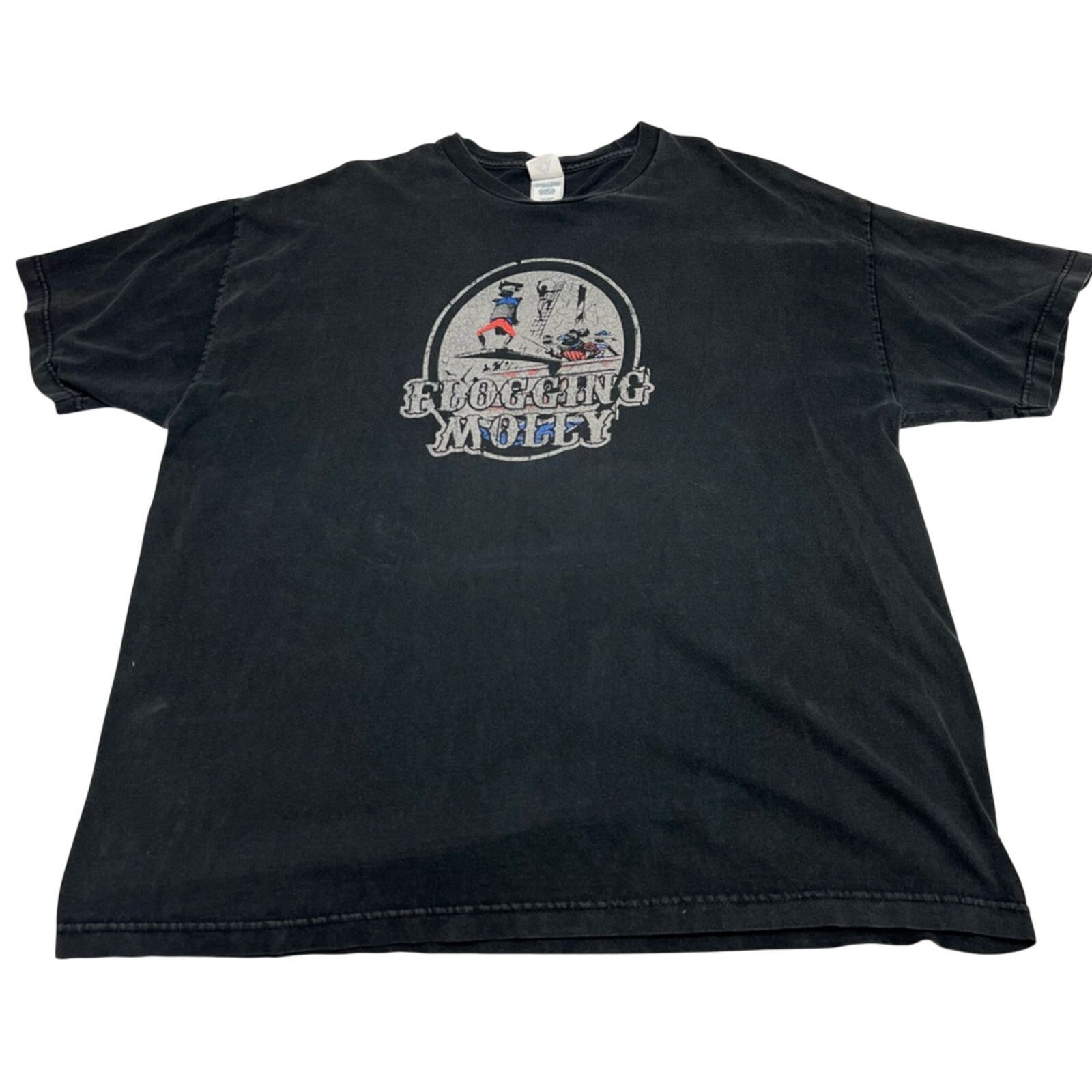 Alstyle Vintage 2005 FLOGGING MOLLY Walk Plank Shirt 2XL Band Tee Size US XXL / EU 58 / 5 - 1 Thumbnail