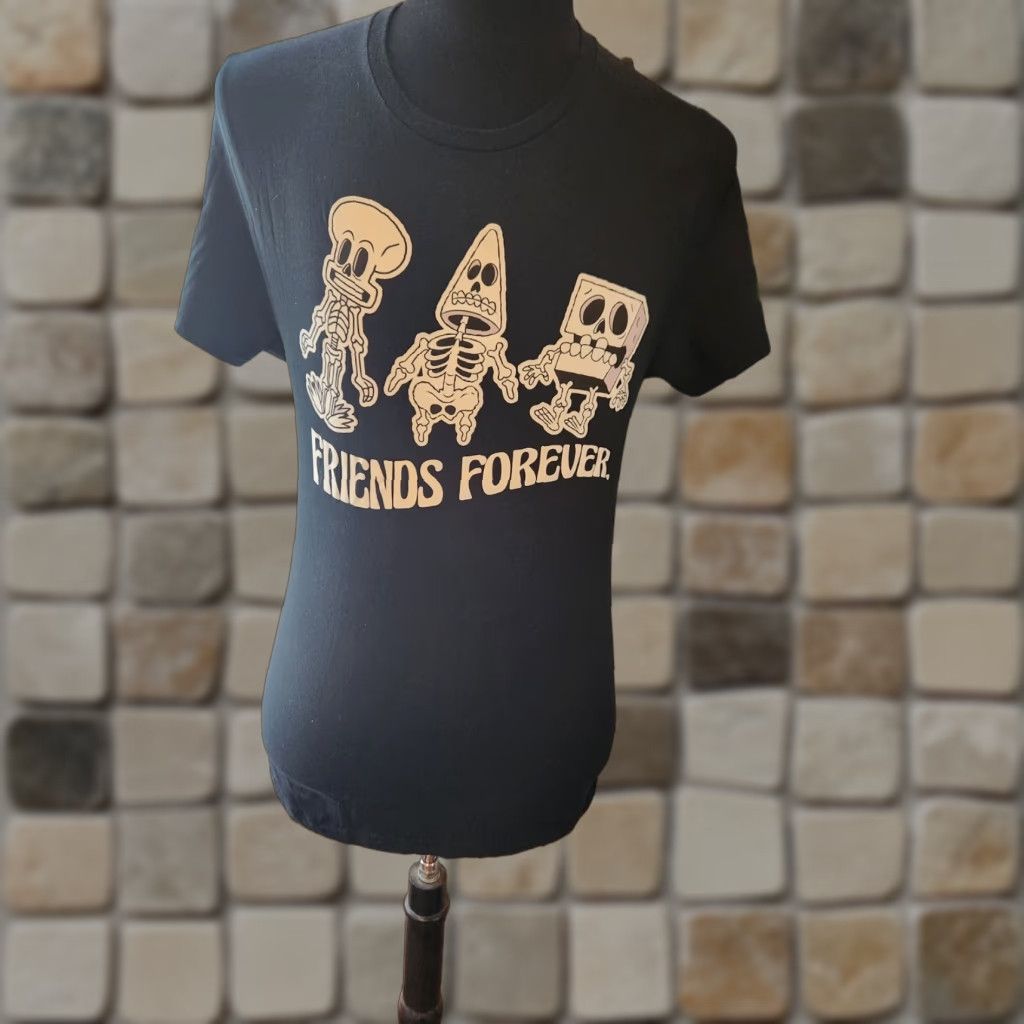 Nickelodeon Nickelodeon Mens SpongeBob SquarePants Best Friends Forever Shirt M Black Crew Neck Short Sleeve Cotton T-Shirt Graphic Print Halloween Mens Size US M / EU 48-50 / 2 - 1 Thumbnail