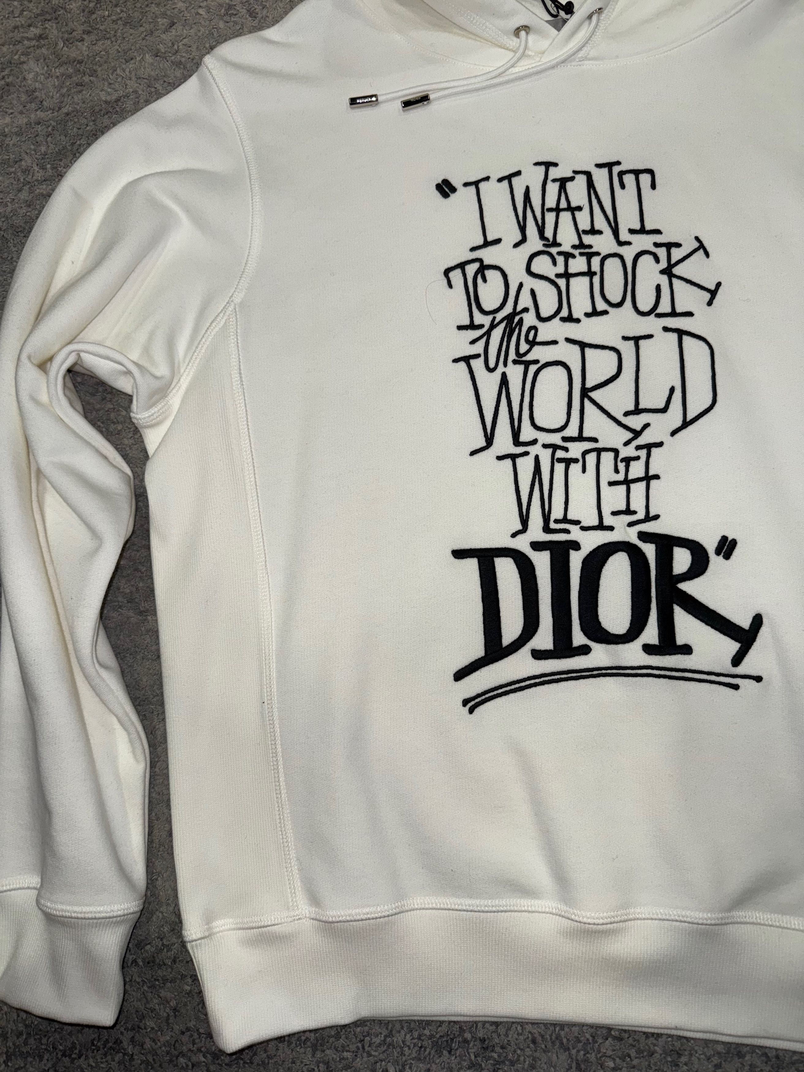 Dior Shawn Stussy I Want To Shock The World With Hoodie M