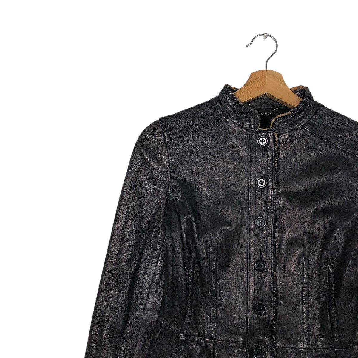 Hysteric Glamour CROPPED BIKER LEATHER JACKET BANANA REPUBLIC 14th ADDICTION Size US XS / EU 42 / 0 - 9 Thumbnail