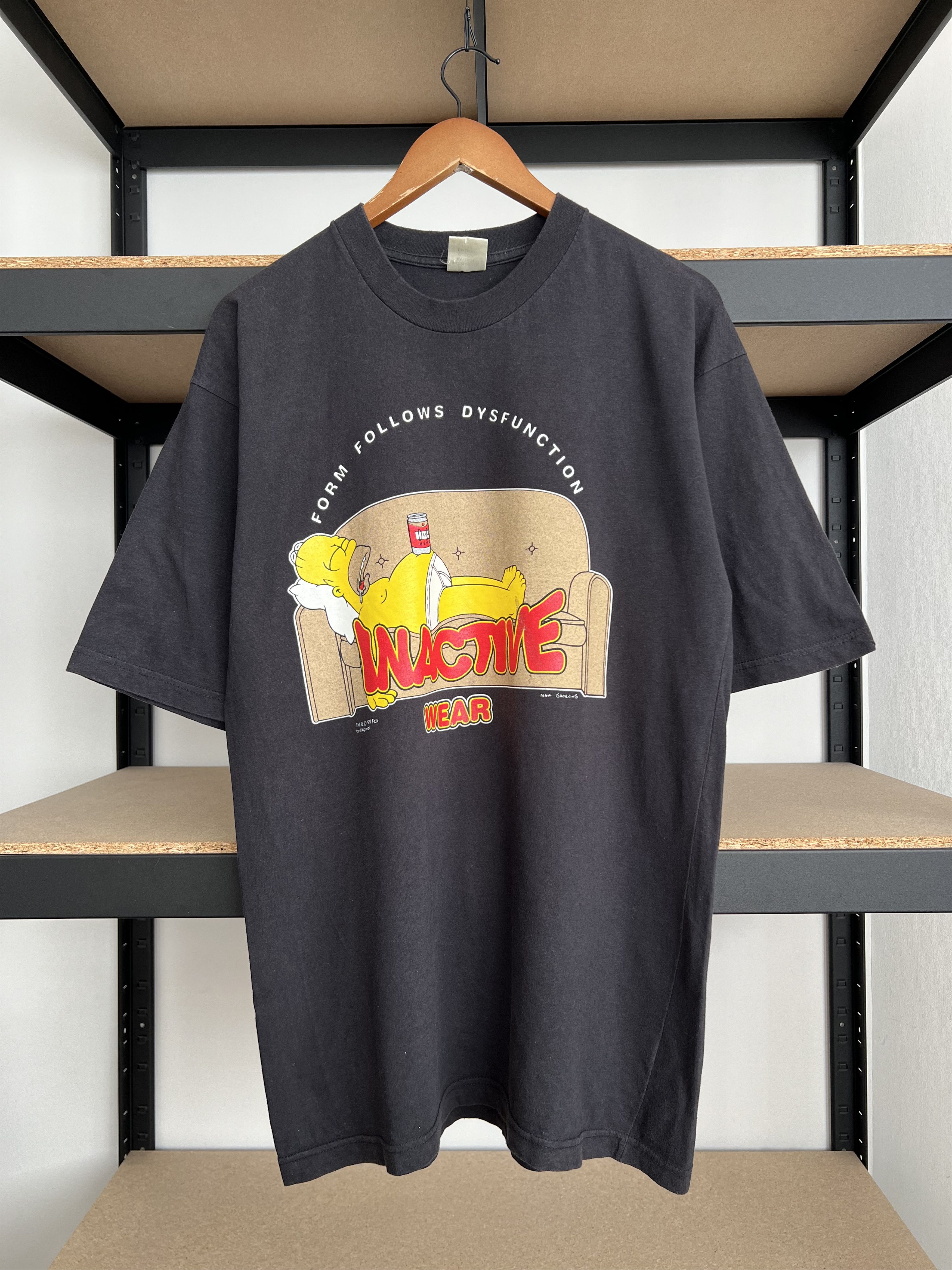 The Simpsons Vintage 1999 The Simpsons Homer Cartoon Black T-shirt Size US L / EU 52-54 / 3 - 1 Thumbnail