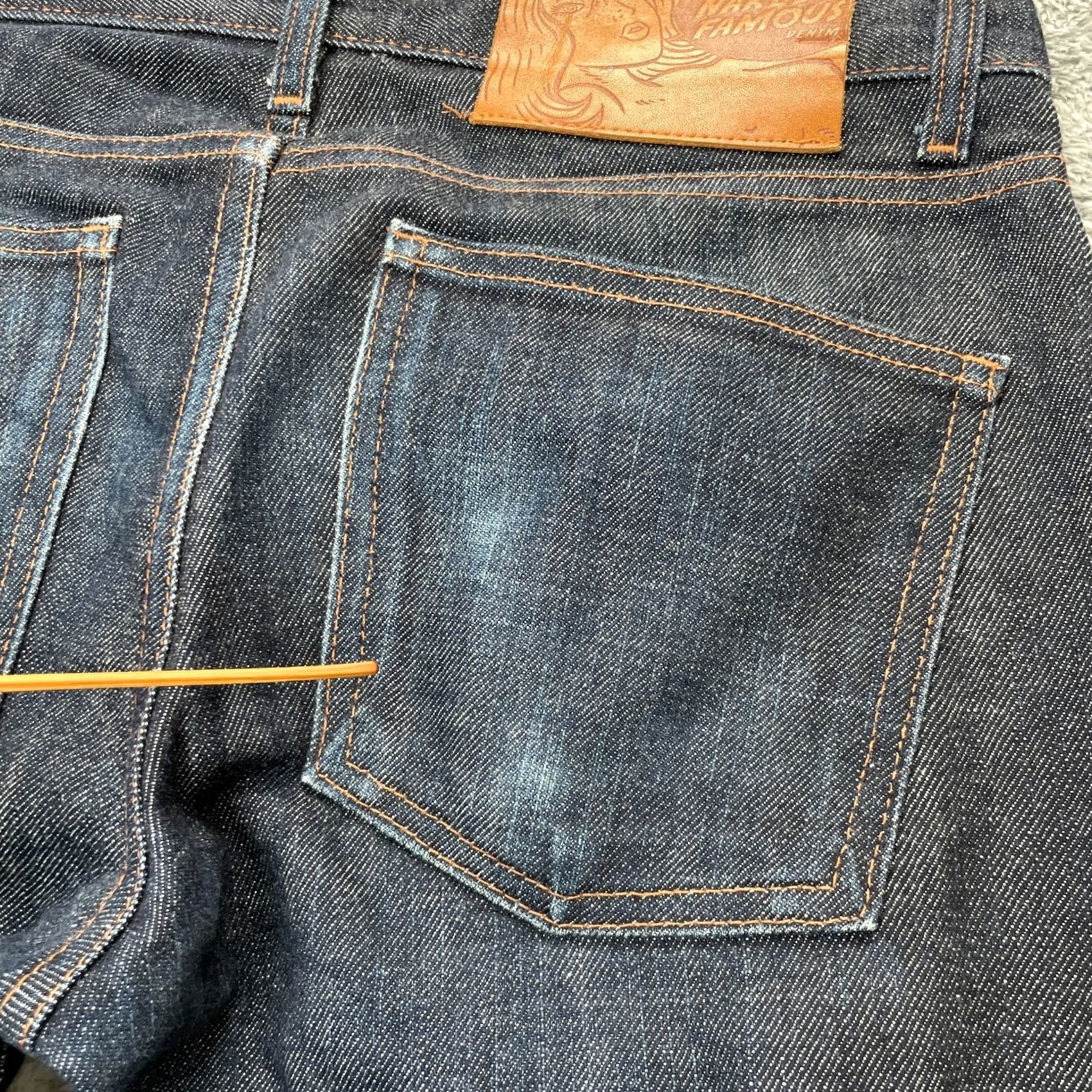 Vintage Naked & Famous Denim Jeans Mens 30x29 Blue Indigo Selvedge Skinny Denim Cotton Size US 30 / EU 46 - 7 Thumbnail