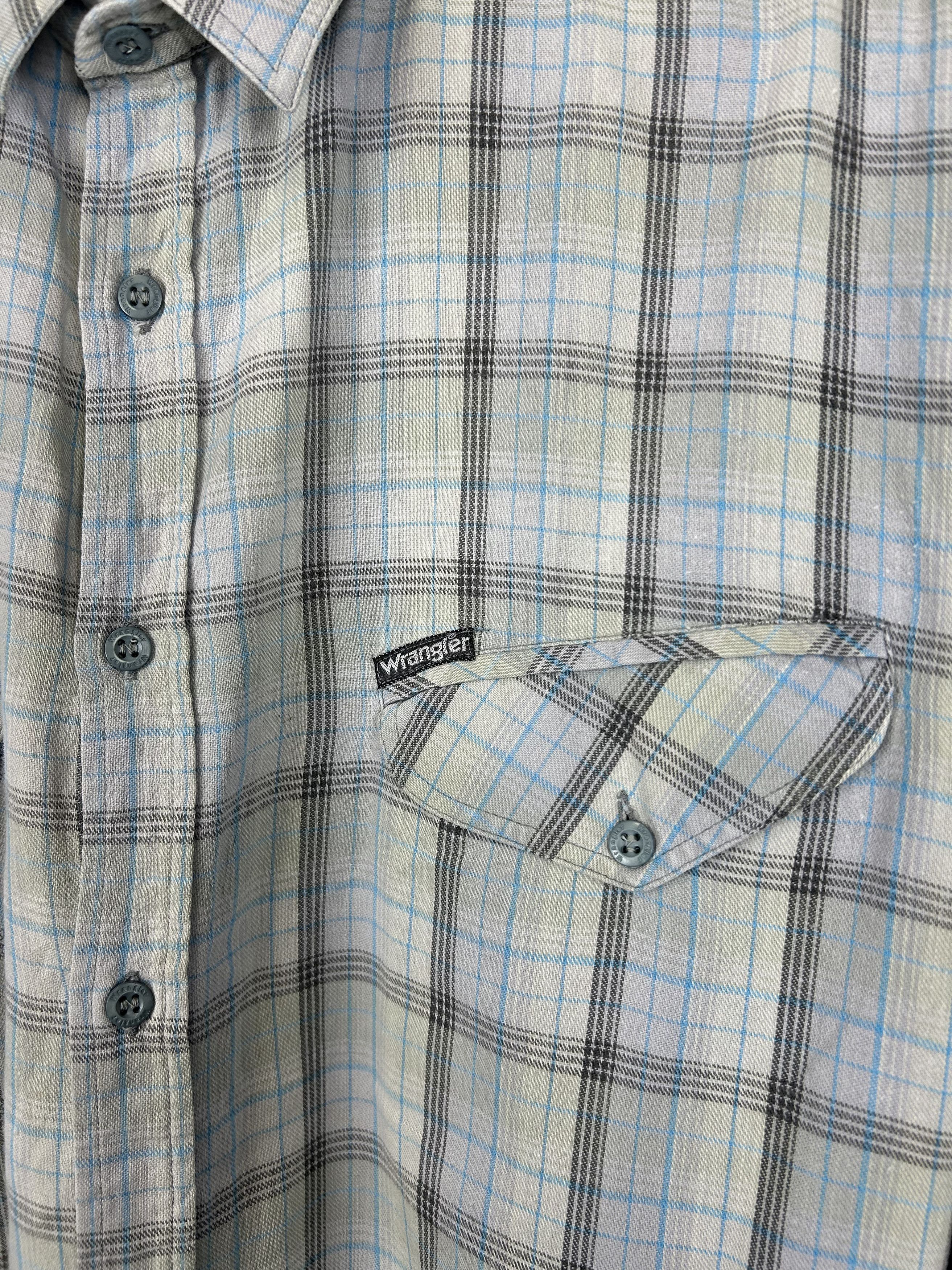 Flannel × Vintage × Wrangler Wrangler Vintage Shirt Checked Patterned Long Sleeve Size US L / EU 52-54 / 3 - 2 Thumbnail