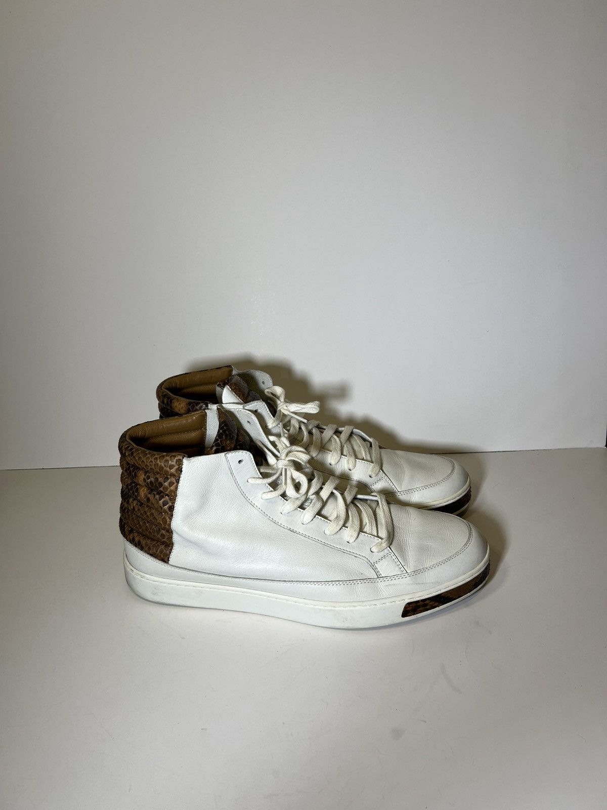 Gucci limited edition Gucci men's python skin high-top sneakers Size US 10.5 / EU 43-44 - 3 Thumbnail