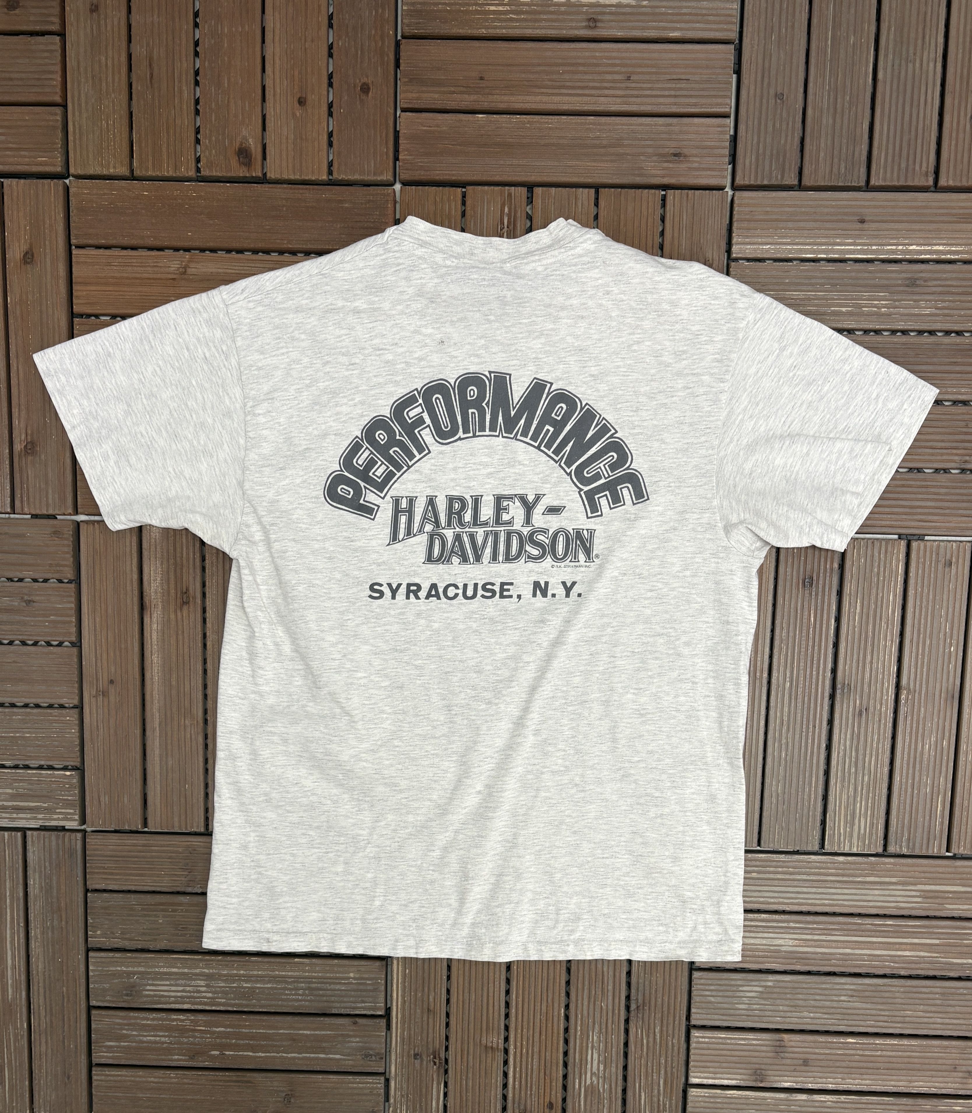 Vintage Harley Davidson Syracuse, NY Vintage Grey T-Shirt Tee Size US L / EU 52-54 / 3 - 4 Thumbnail