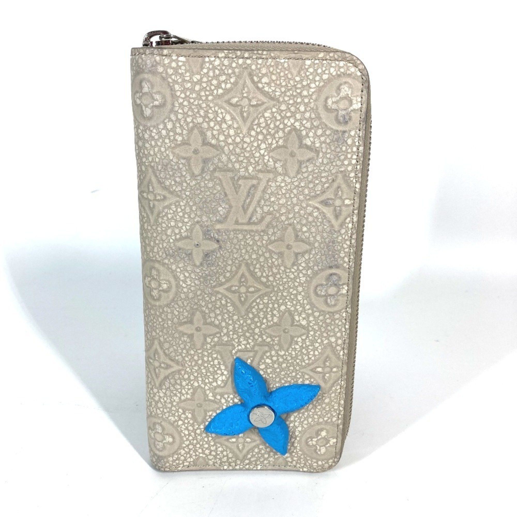 Louis Vuitton LOUIS VUITTON M81573 Taurillon Climbing Zippy Wallet Vertical Round Long Leather Men's Beige Size ONE SIZE - 1 Thumbnail