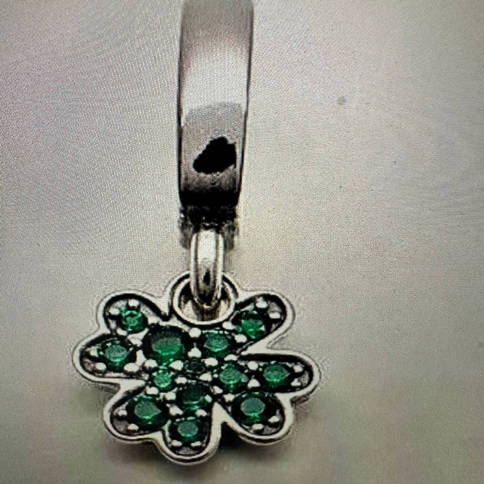 pandora Authentic Pandora, Four-Leaf Clover Dangle Charm #792751C01 Size ONE SIZE - 2 Thumbnail