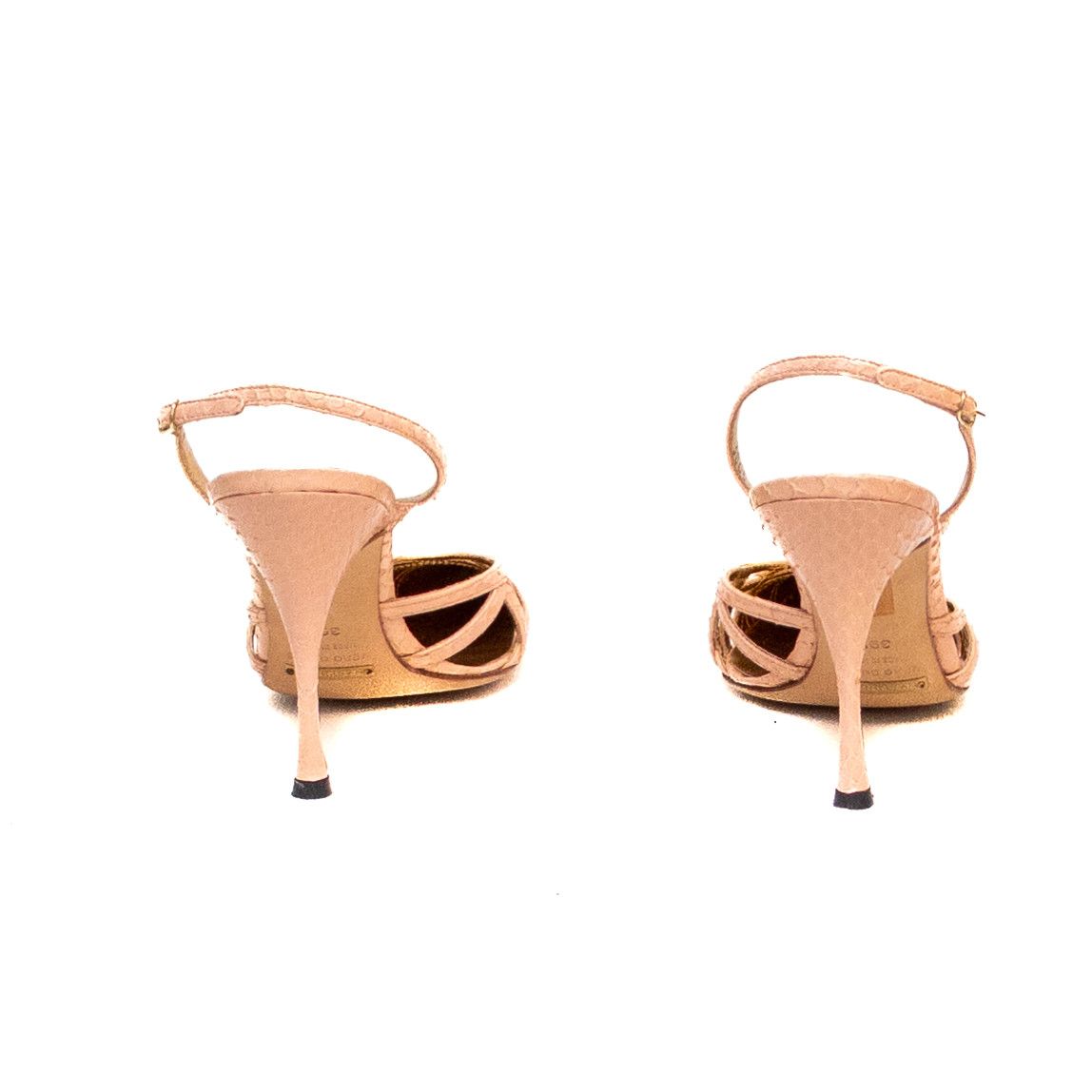 Dolce & Gabbana Dolce & Gabbana Pink Exotic- Python Leather Slingback Heels Size US 9.5 / IT 39.5 - 7 Thumbnail