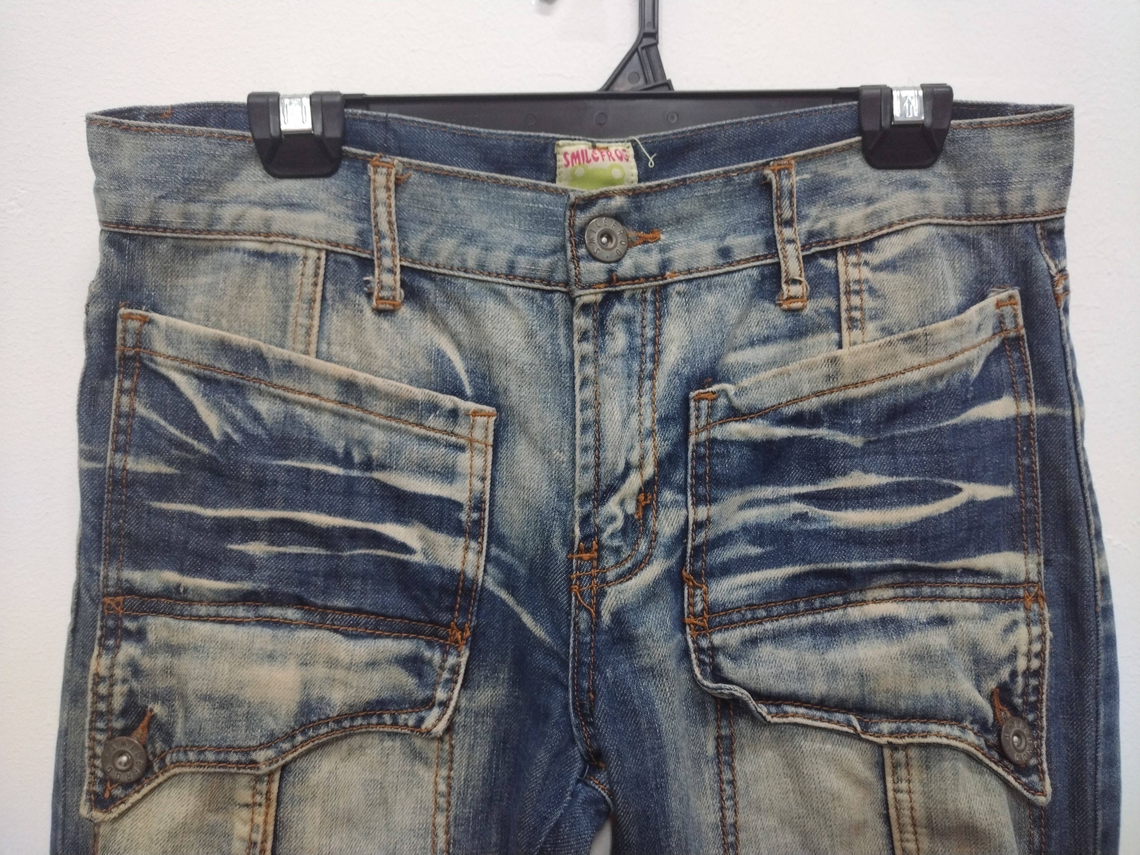 Seditionaries Crazy acid wash jeans Punk Goth Distressed Smile Frog Jeans Size US 32 / EU 48 - 4 Thumbnail