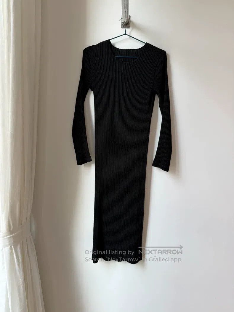 Issey Miyake Issey Miyake Toothpick Pleat Long Sleeve Dress Size M / US 6-8 / IT 42-44 - 2 Thumbnail