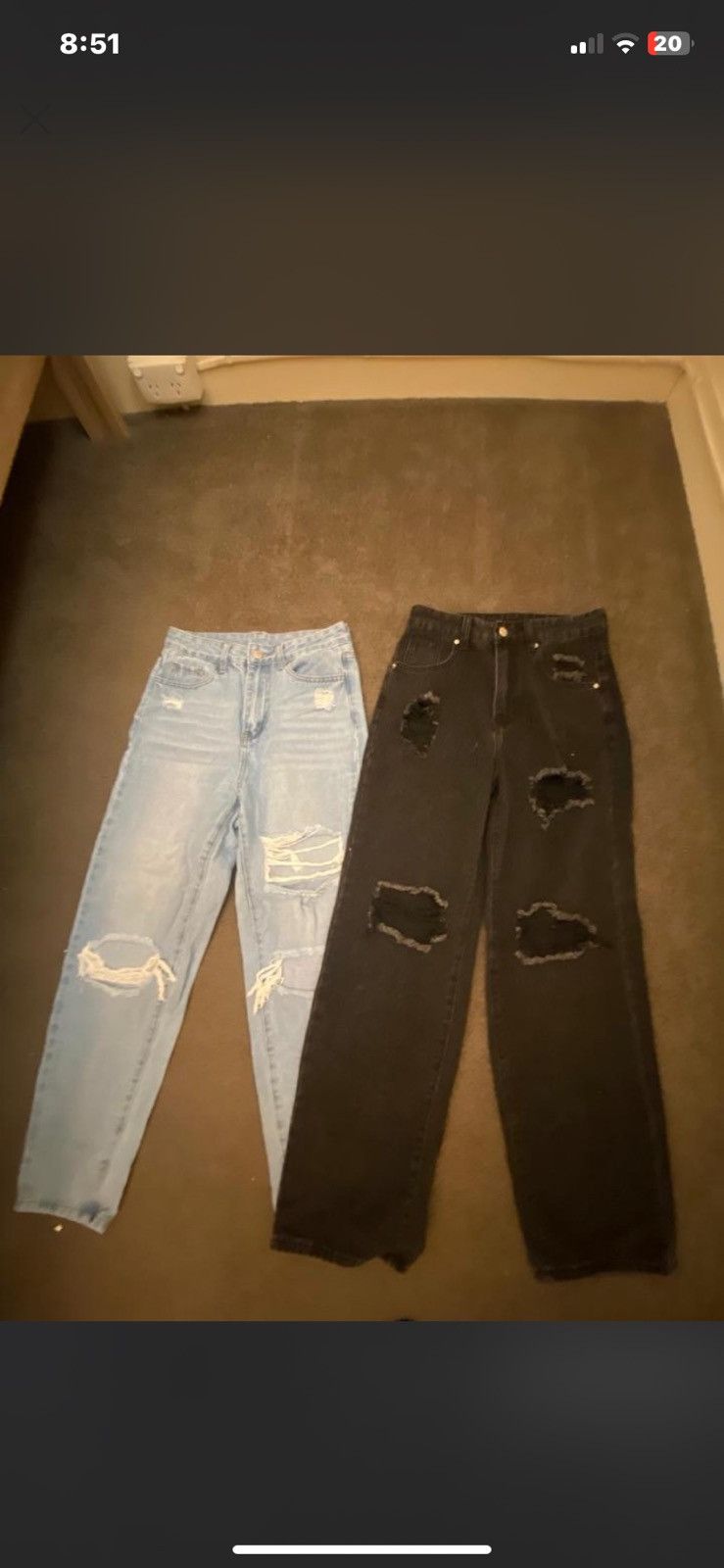 Shein Blue Ripped jesns Size 26" / US 2 / IT 38 - 1 Preview