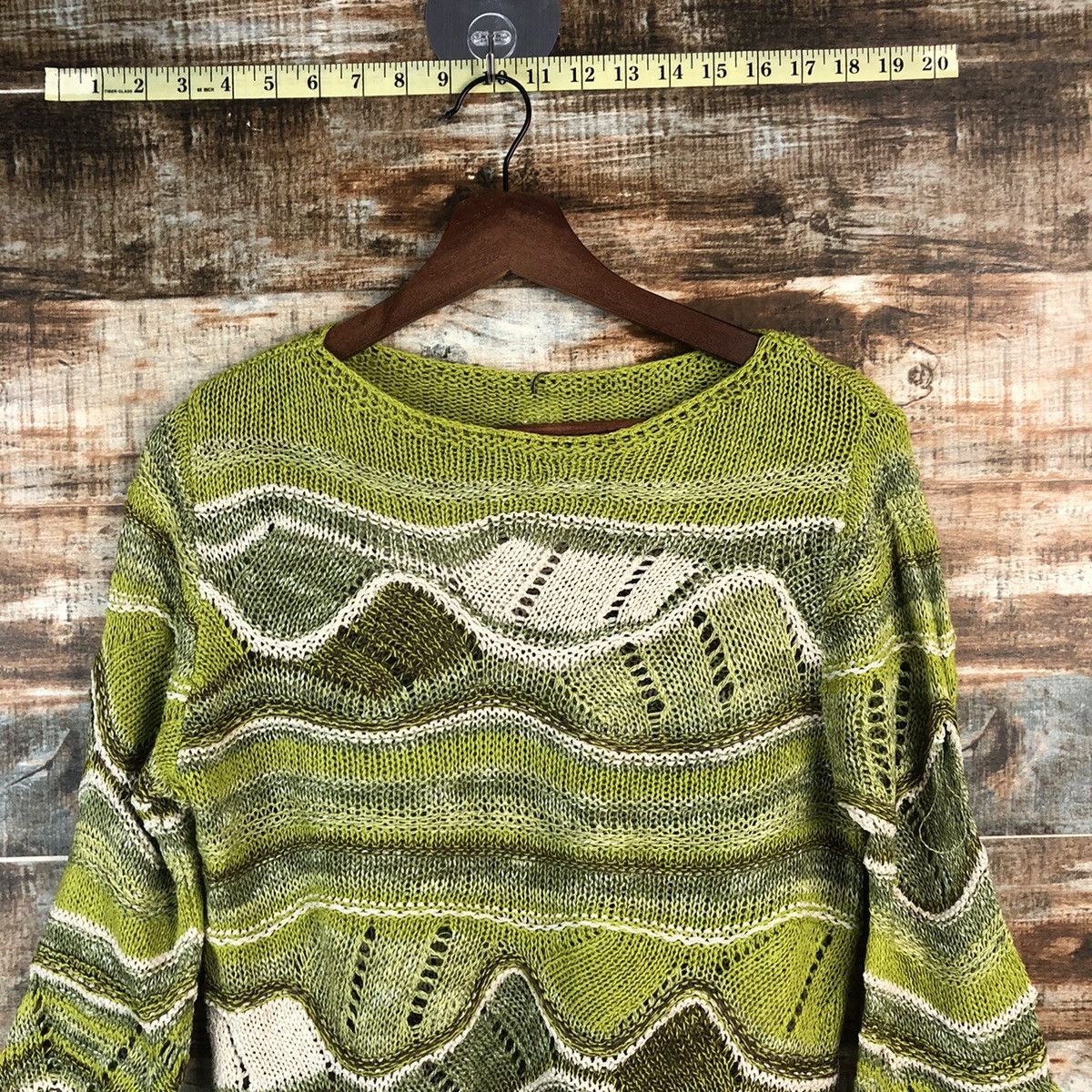 Homespun Knitwear × Japanese Brand DL Japan Art style vintage Green Knitwear #C524 Size S / US 4 / IT 40 - 5 Thumbnail
