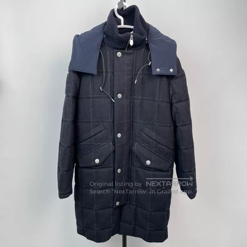 Hermes Hermes Black and Dark Blue Knit Collar Removable Long Cott Size US M / EU 48-50 / 2 - 1 Thumbnail