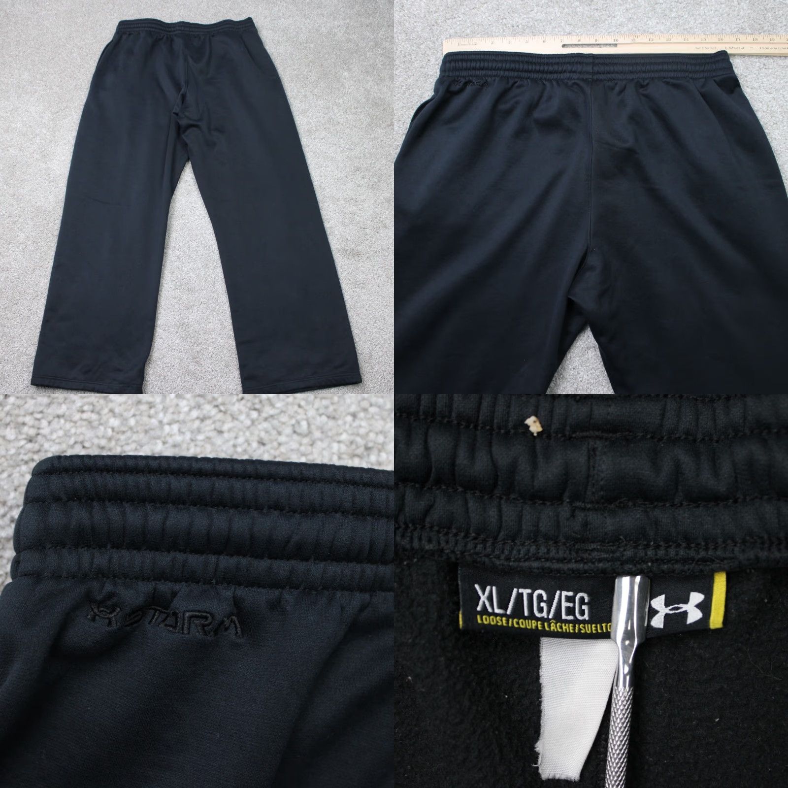 Under Armour Under Armour Pants Mens XL Black UA Loose Fit Drawstring Sweatpants Joggers Size US 36 / EU 52 - 8 Thumbnail