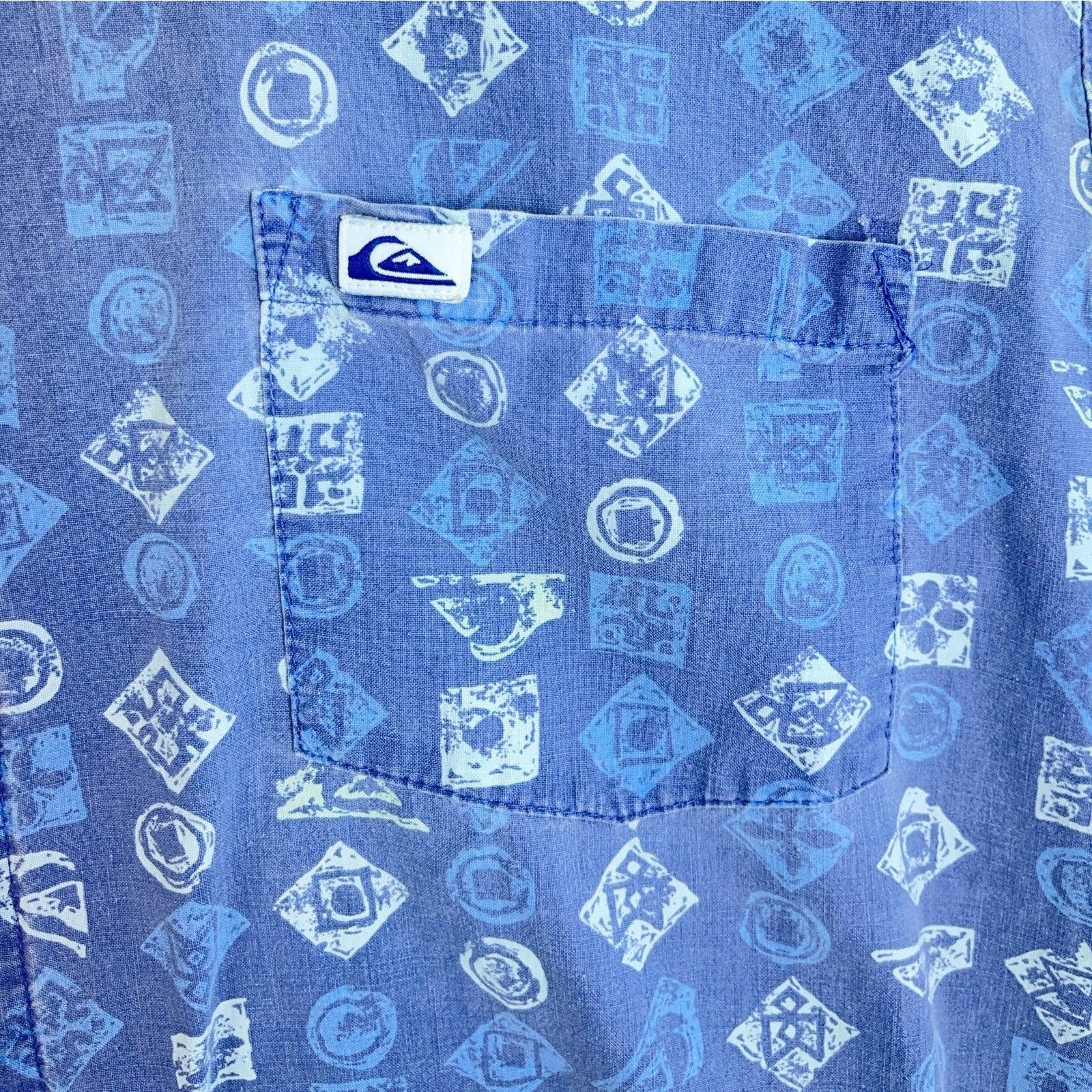 Quiksilver Quicksilver Master Plan Blue Cross Wave Shirt Men's M 90s Size US M / EU 48-50 / 2 - 5 Thumbnail