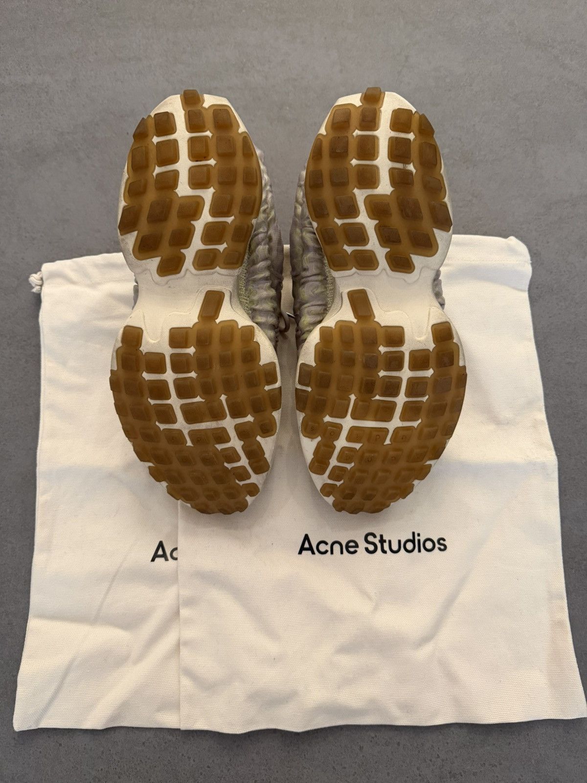 Acne Studios Acne Studios Textured Mesh Sneakers – Beige/Neon – Size 43 Size US 10 / EU 43 - 6 Thumbnail