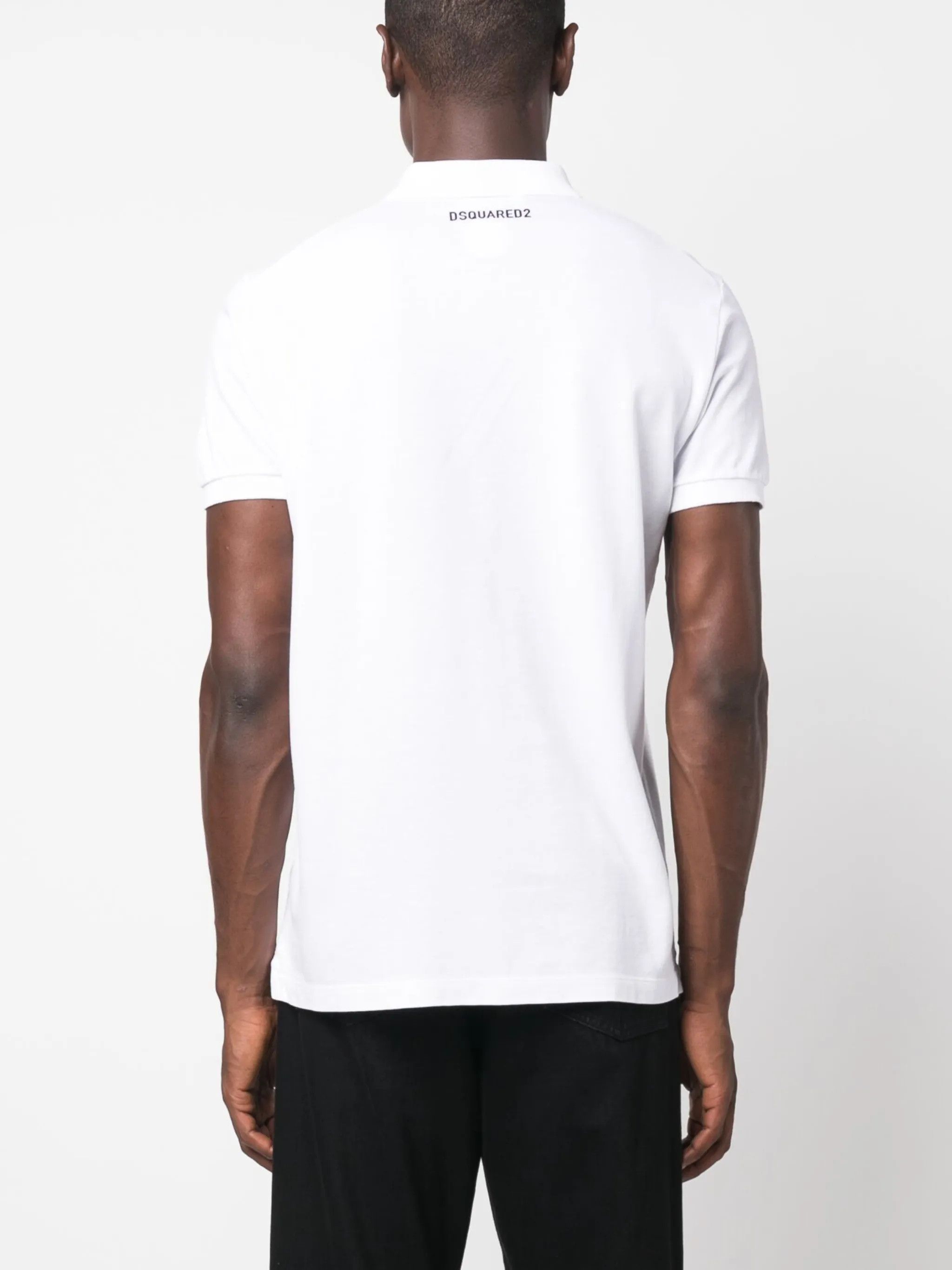 Dsquared2 DSQUARED2 white regular fit Icon logo patch polo shirt XL Size US XL / EU 56 / 4 - 4 Thumbnail