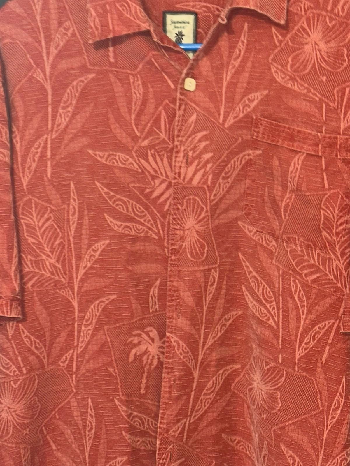 Designer Jamaica Jaxx (Red Floral Print, Authentic Island Style) LG Size 42R - 3 Thumbnail
