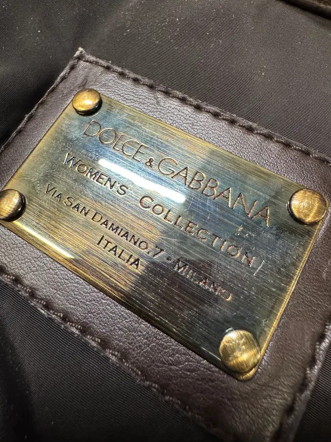 Dolce & Gabbana × Vintage FW2008 Dolce & Gabbana Black Hybrid Faux Fur Collar Leather Jacket Size L / US 10 / IT 46 - 10 Thumbnail