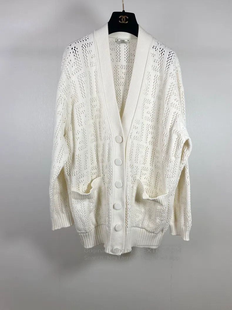 Fendi Fendi Lace-up Openwork Cardigan Size XS / US 0-2 / IT 36-38 - 1 Thumbnail