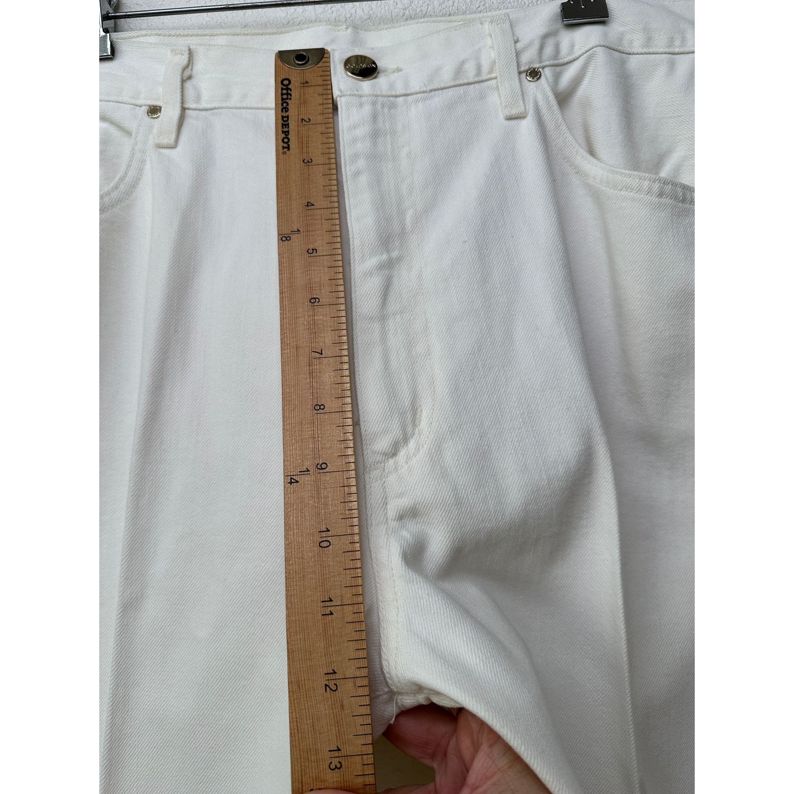 GOLDSIGN NWT Goldsign The A Jean Ivory Straight Leg Jeans US 32 Size 32" / US 10 / IT 46 - 12 Thumbnail