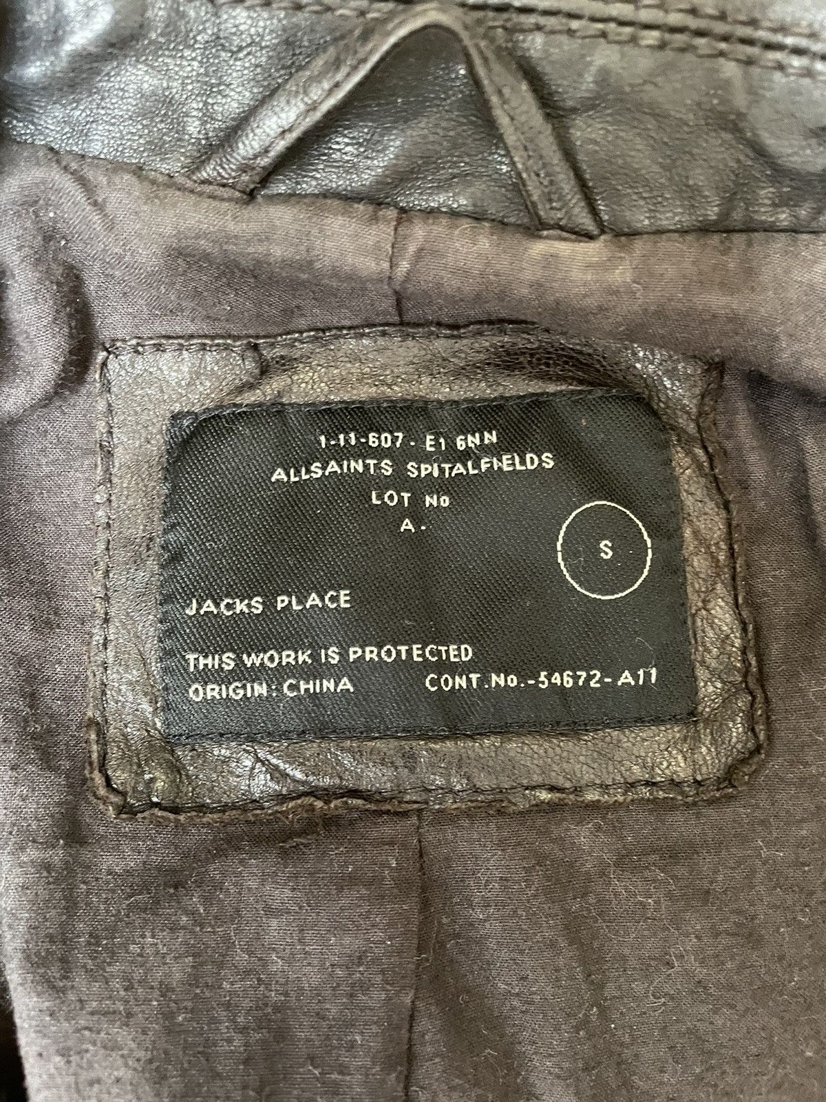 Allsaints ALLSAINTS SPITALFIELDS LoT A LEATHER JACKET MILITARY BIKER Size US S / EU 44-46 / 1 - 12 Thumbnail