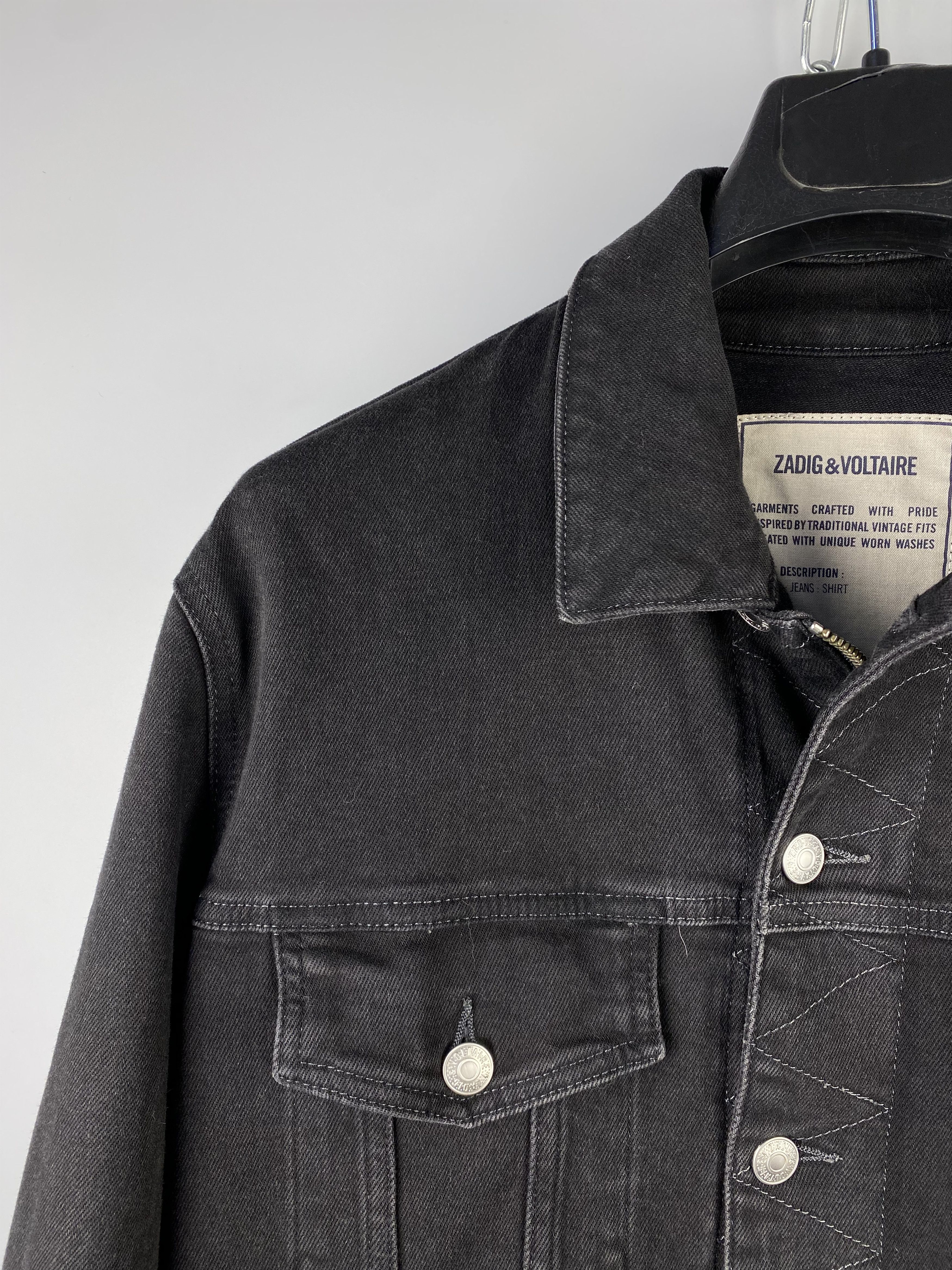 Zadig & Voltaire Zadig Voltaire Denim Washed Trucker Jacket Size US L / EU 52-54 / 3 - 5 Thumbnail