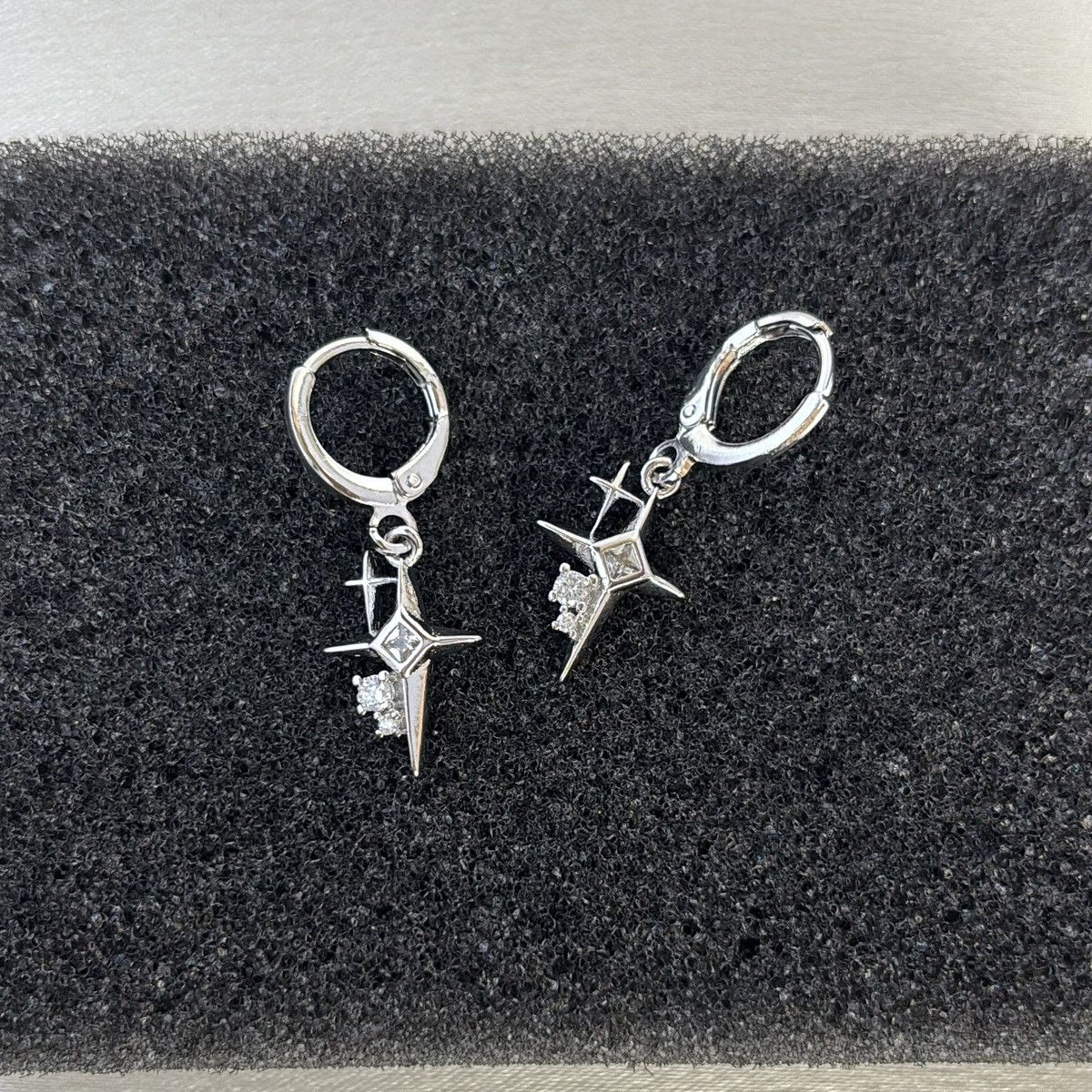 Other CZ Star Dangle Drop Earrings for Men Women Size ONE SIZE - 2 Thumbnail