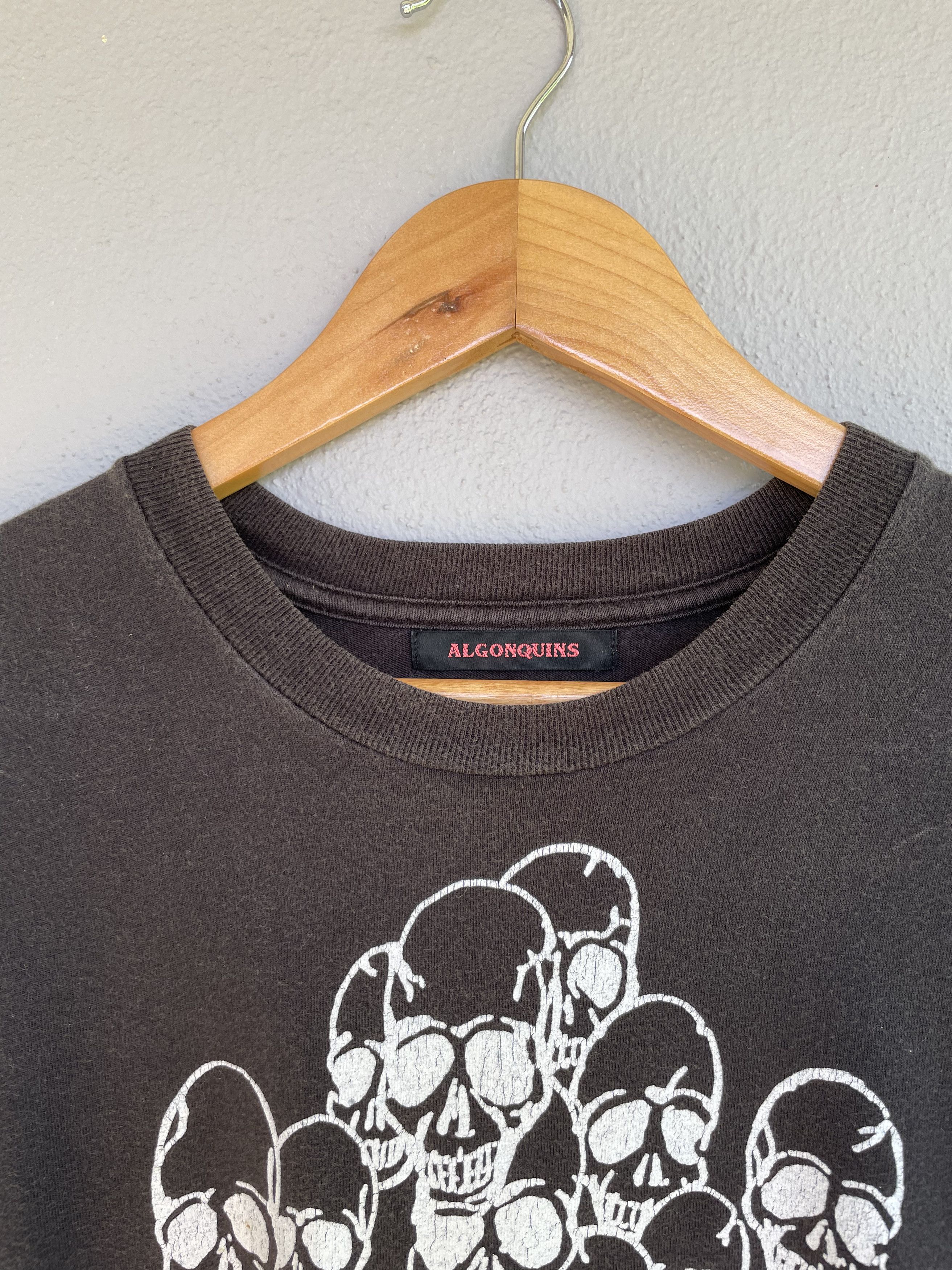 Japanese Brand Algonquins Skullpile Faded Tshirt Size US S / EU 44-46 / 1 - 4 Thumbnail