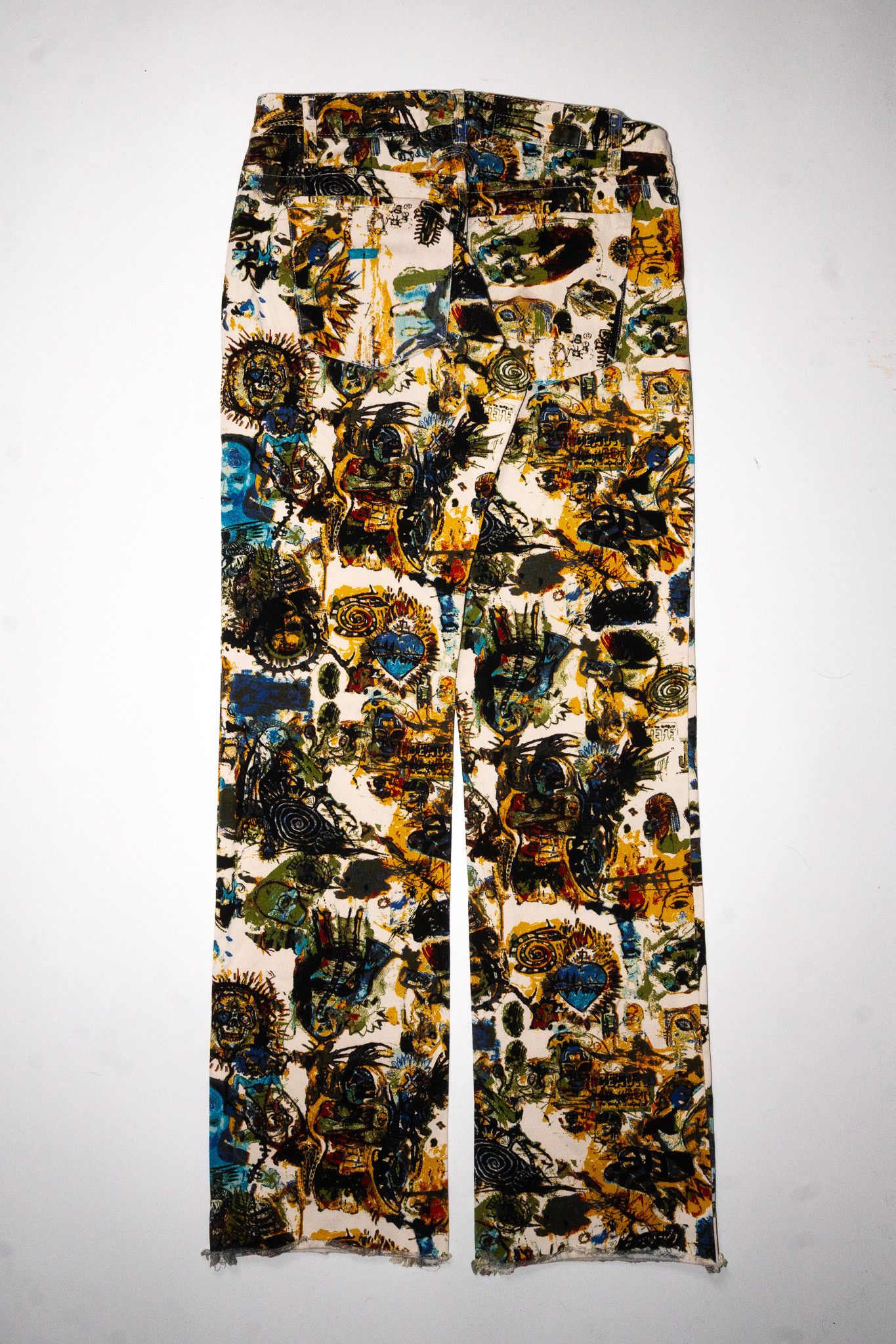 Jean Paul Gaultier 2000s Jean Paul Gaultier Basquiat Abstract Human Body Pants Size 27" / US 4 / IT 40 - 2 Thumbnail