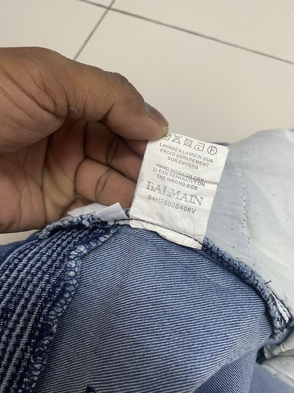 Balmain Men's Balmain Biker Denim Jeans . Hard To Find Style. Size US 39 - 7 Thumbnail