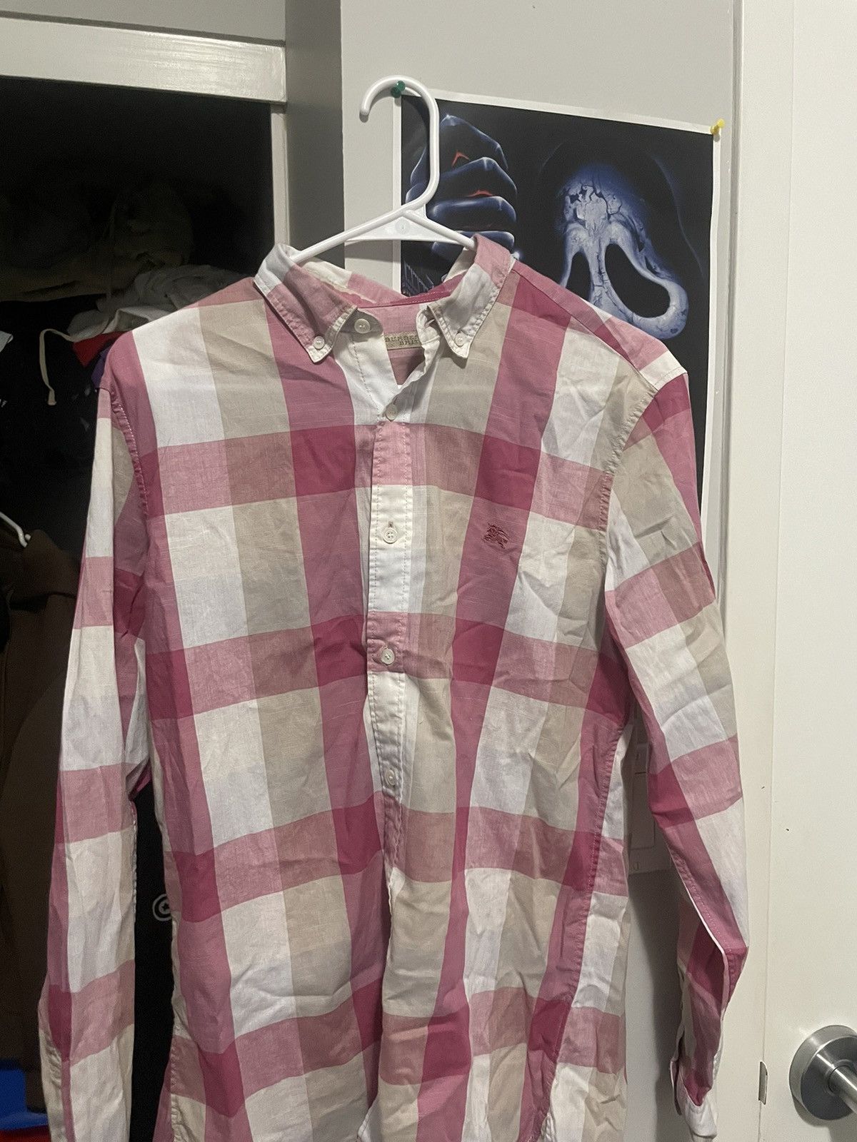 Burberry Button Up Pink Tops
