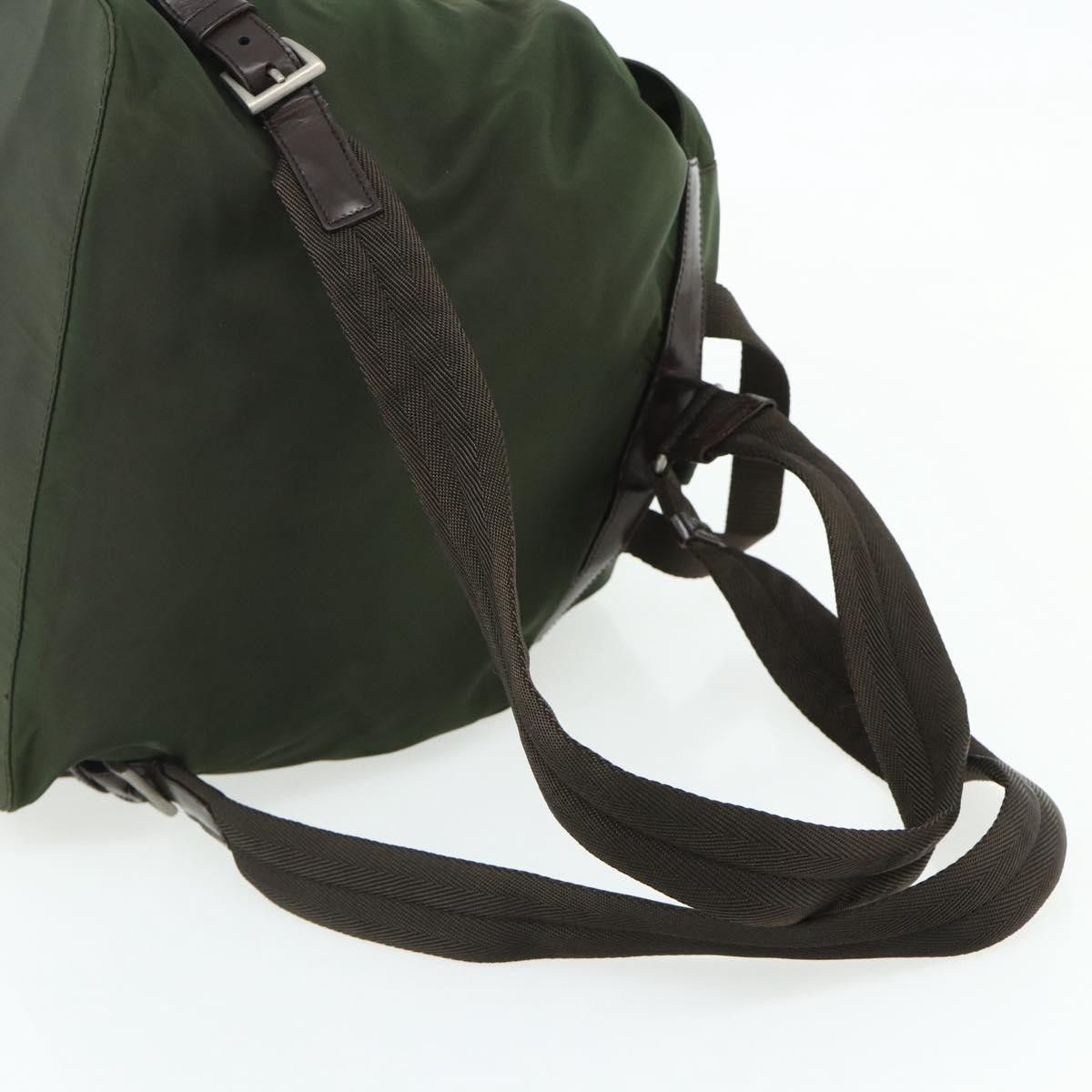 PRADA Backpack Nylon Silver Khaki Auth 176690 PRADA Backpack Nylon Silver Khaki Auth 176699 - Jerrillo main image 2