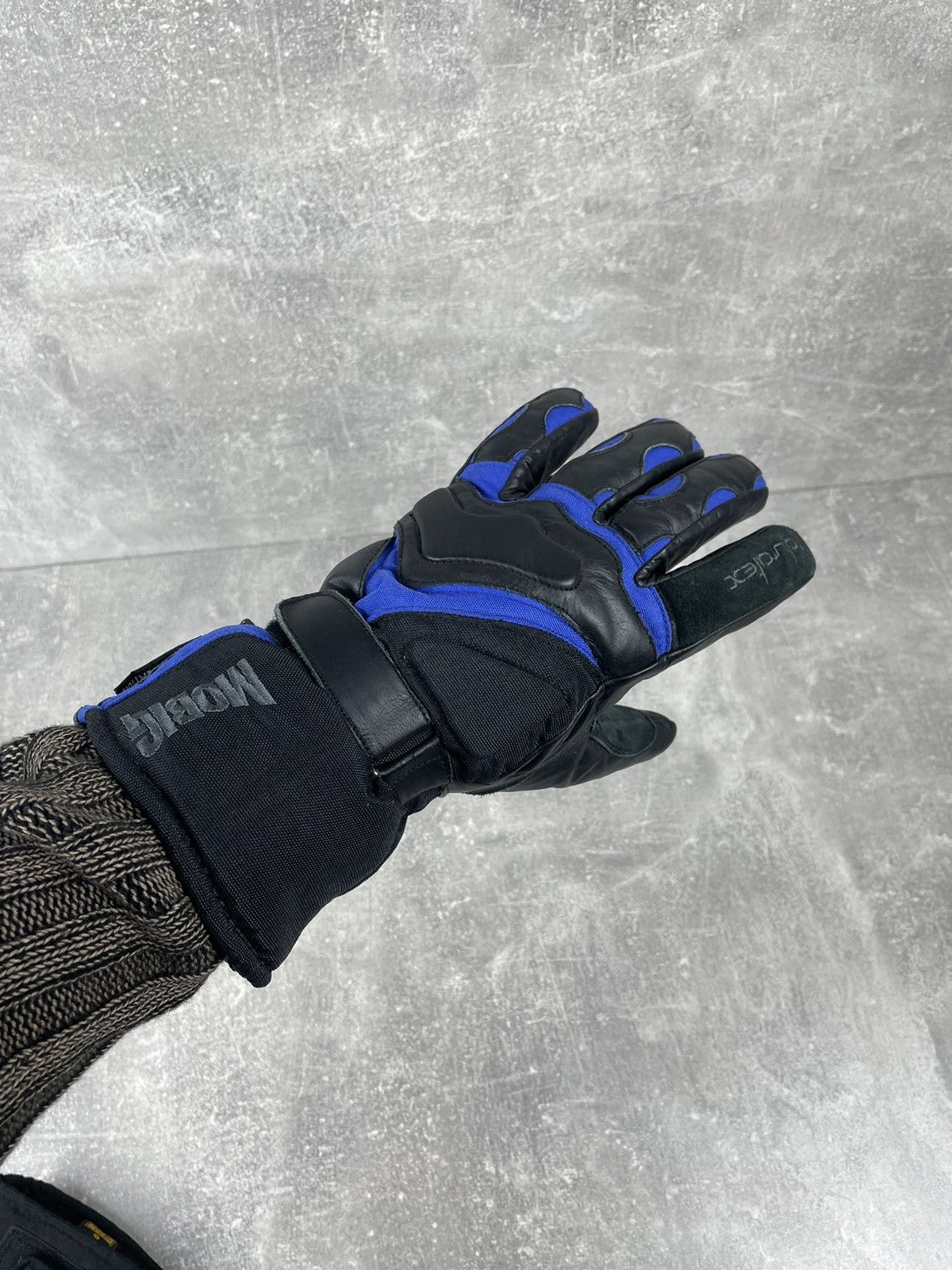 Genuine Leather × Vintage Awesome Vintage Racing Y2K Moto Biker Gloves Size ONE SIZE - 2 Thumbnail