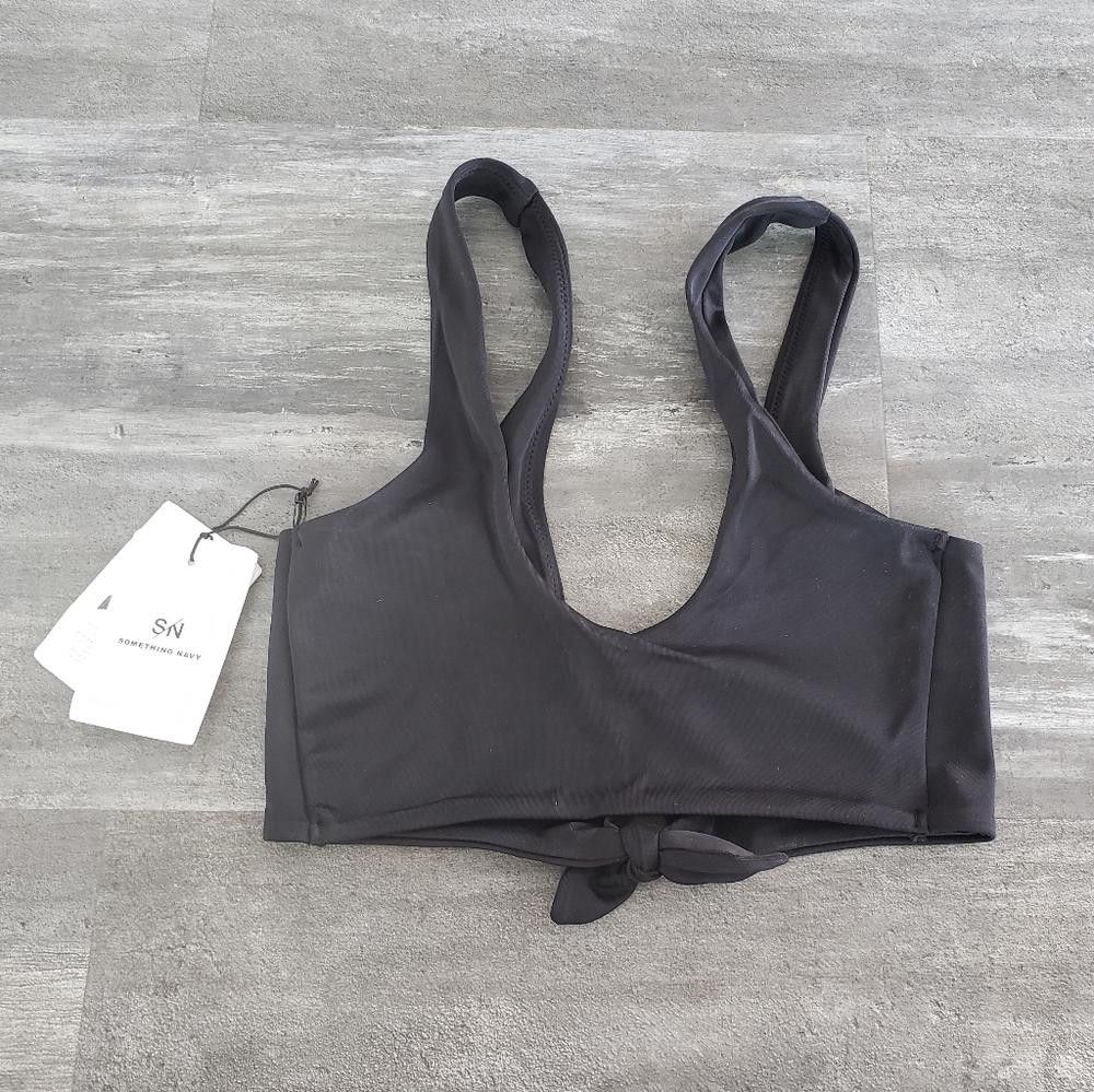 Designer Black Knot Detailed SN Bikini Top Size ONE SIZE - 2 Thumbnail