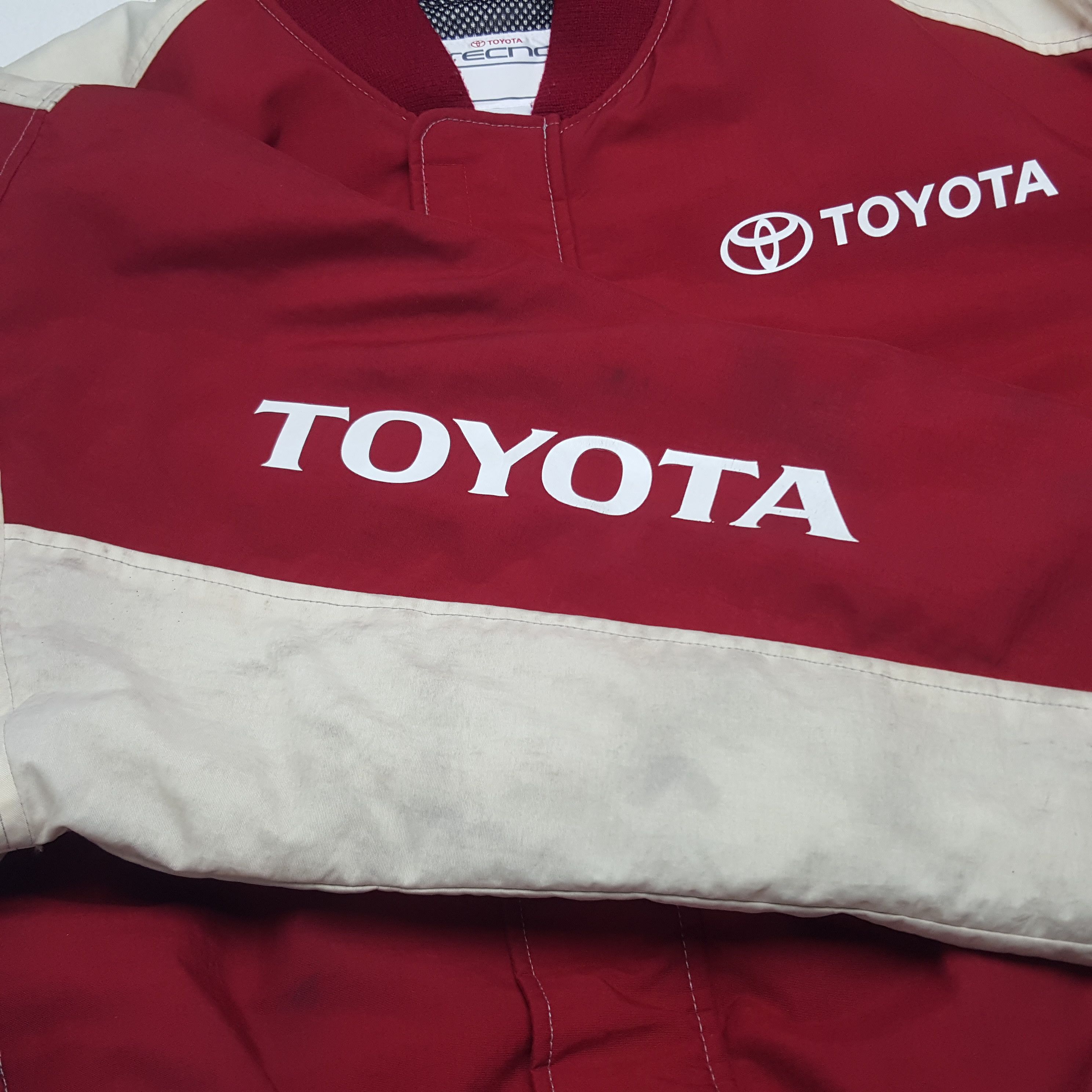 Japanese Brand × Vintage Vintage Toyota Techno Japanese Racing Team Bombers Jacket Size US XXL / EU 58 / 5 - 10 Thumbnail